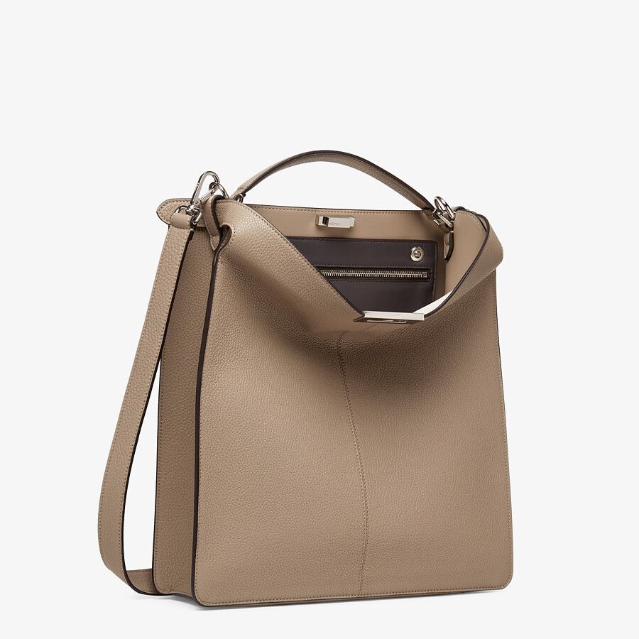 Beige leather bag - 4