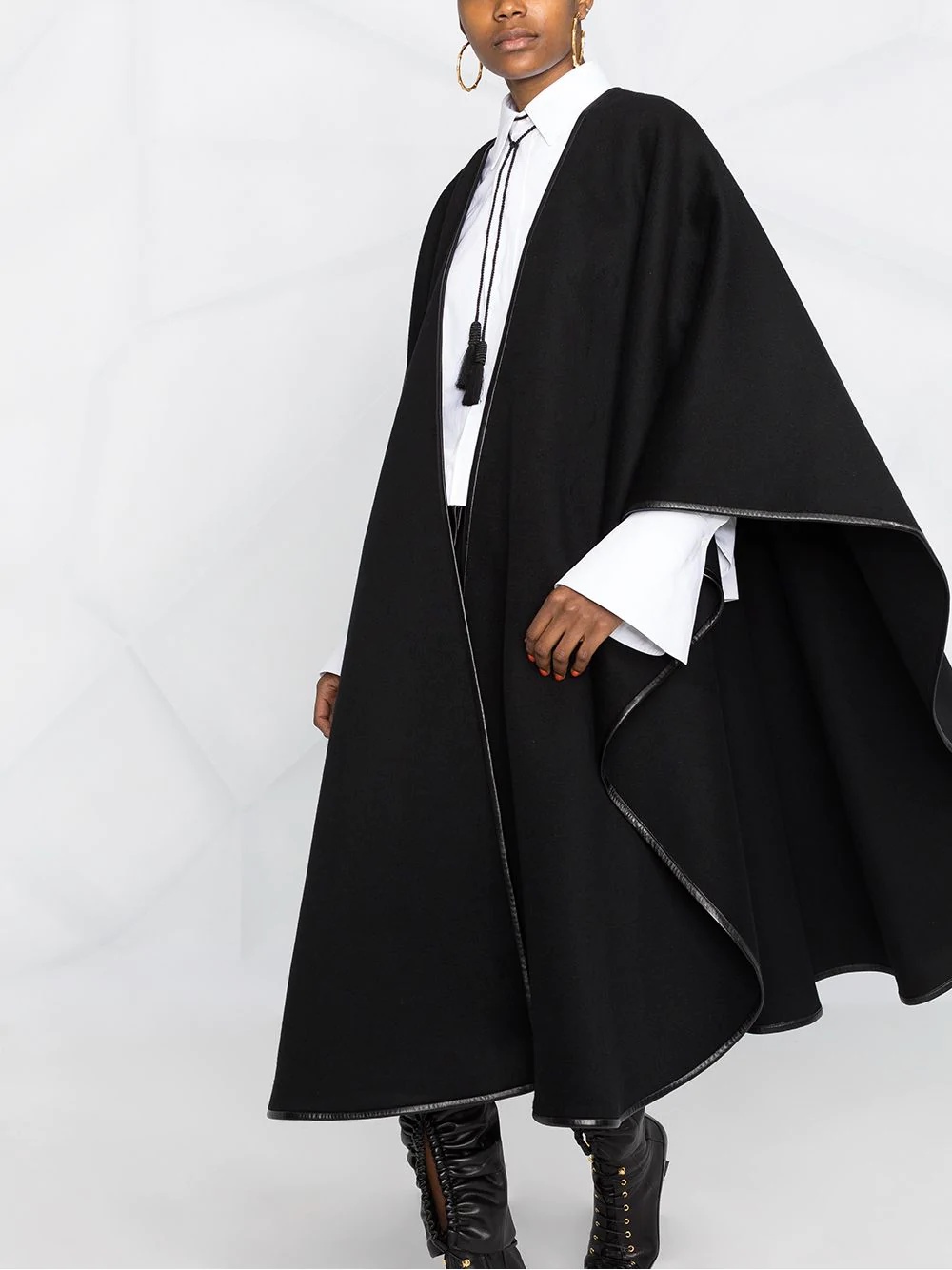 oversized poncho cape coat - 3