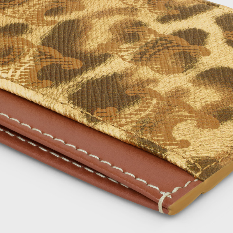Card holder in Triomphe Canvas with leopard print 4