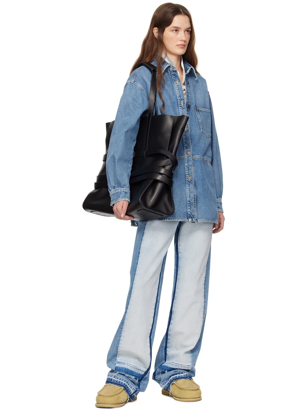 Black 'Moschino Tie Me' Tote - 4