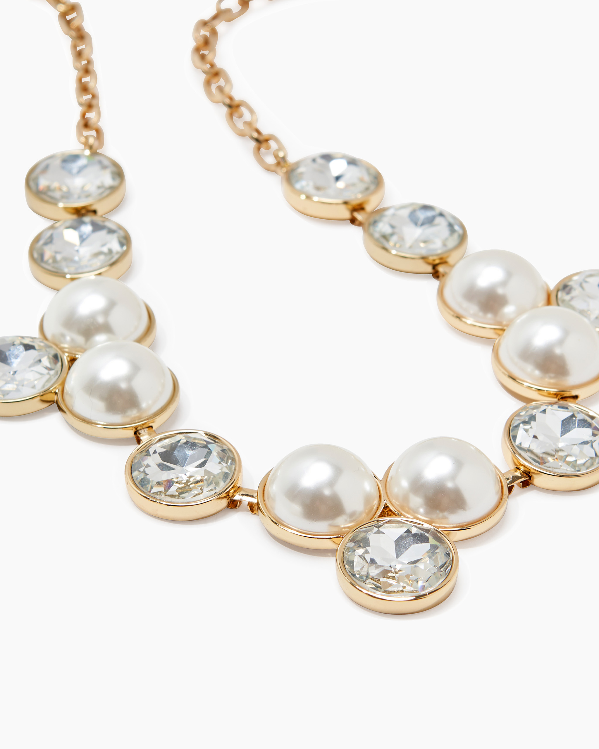 Pearl and Crystal Necklace - 3