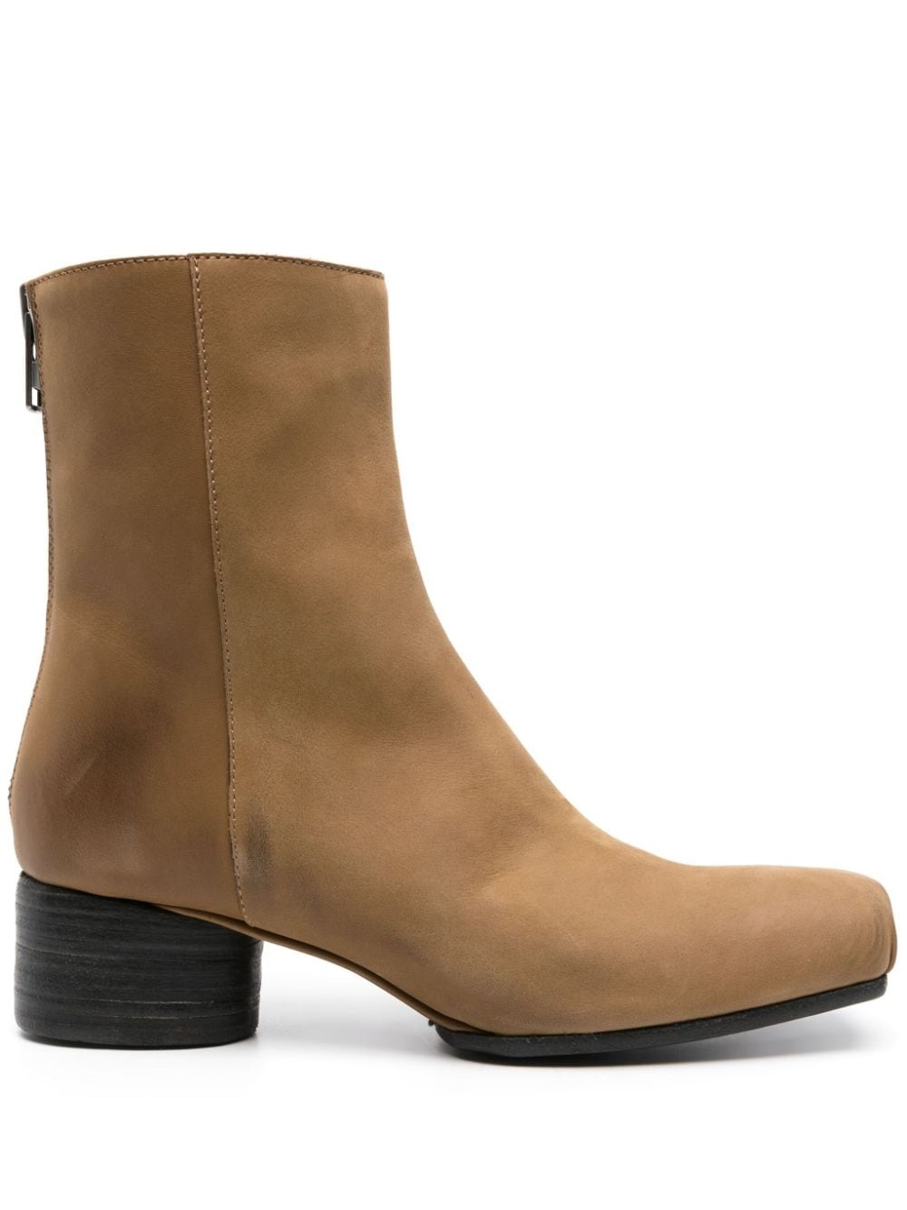 square-toe nubuck boots - 1