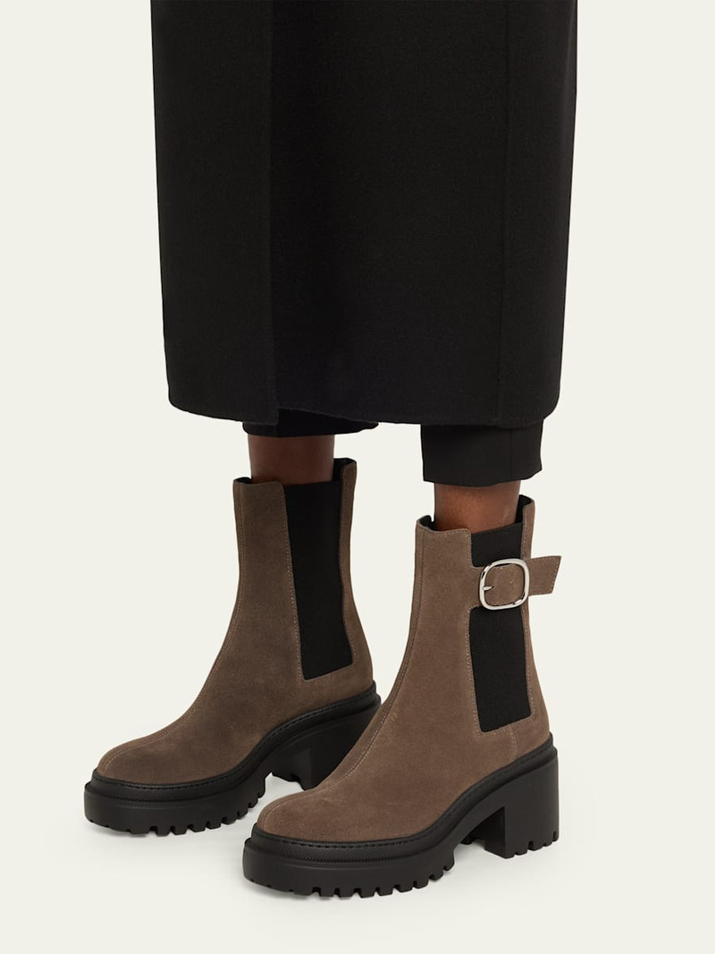 Giuseppe Zanotti Platform Suede Chelsea Boots outlook