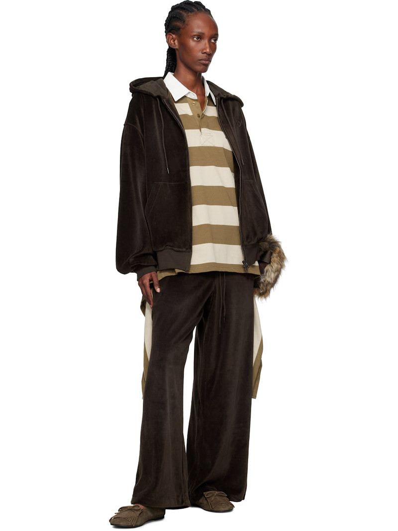 OPEN YY Brown Velour Box Hoodie outlook