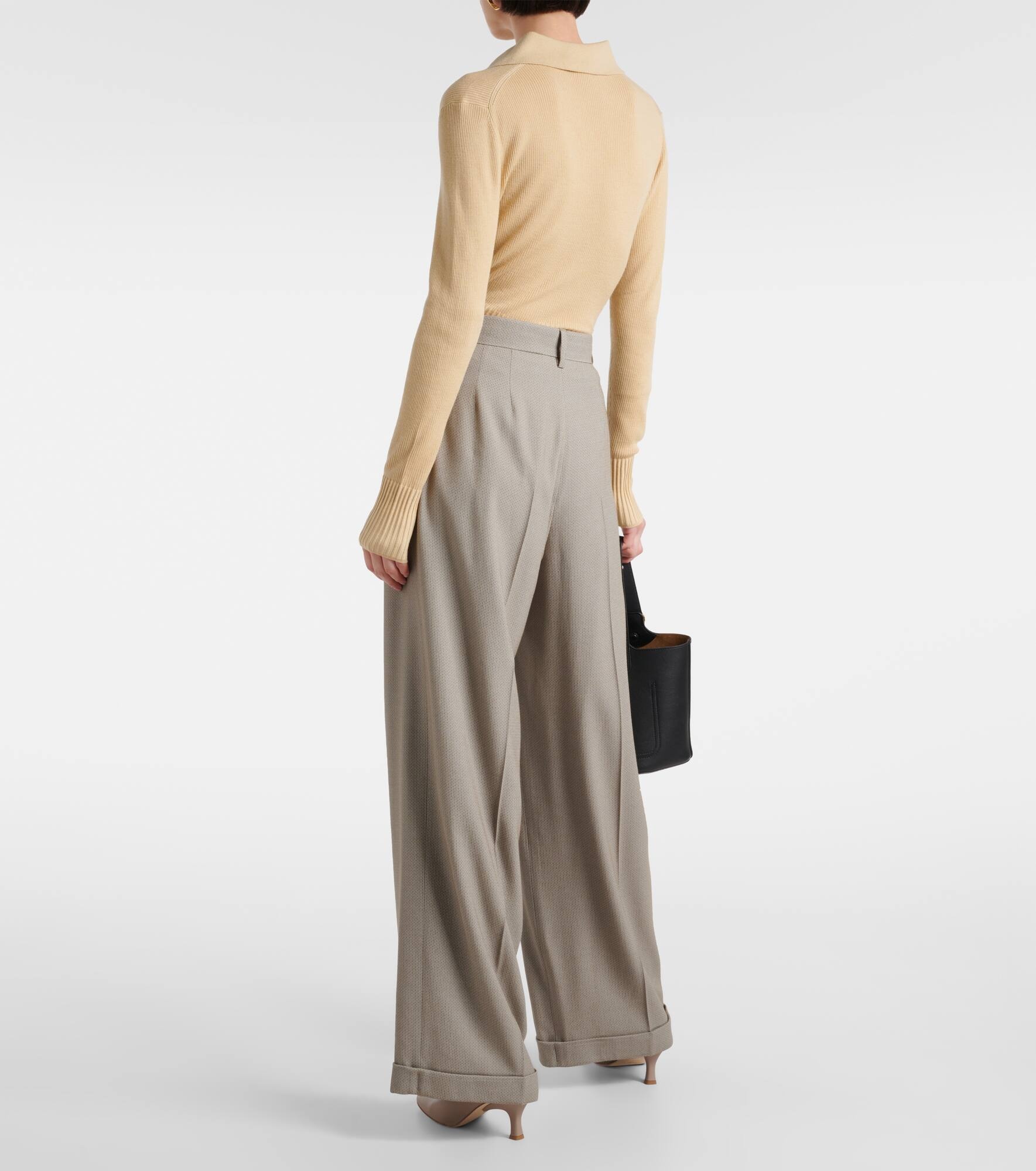 Mid-rise wide-leg pants - 3