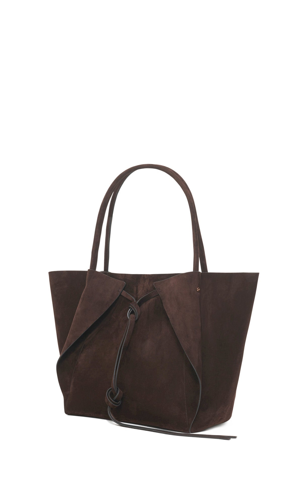 Marija Tote Bag in Dark Brown Suede - 3