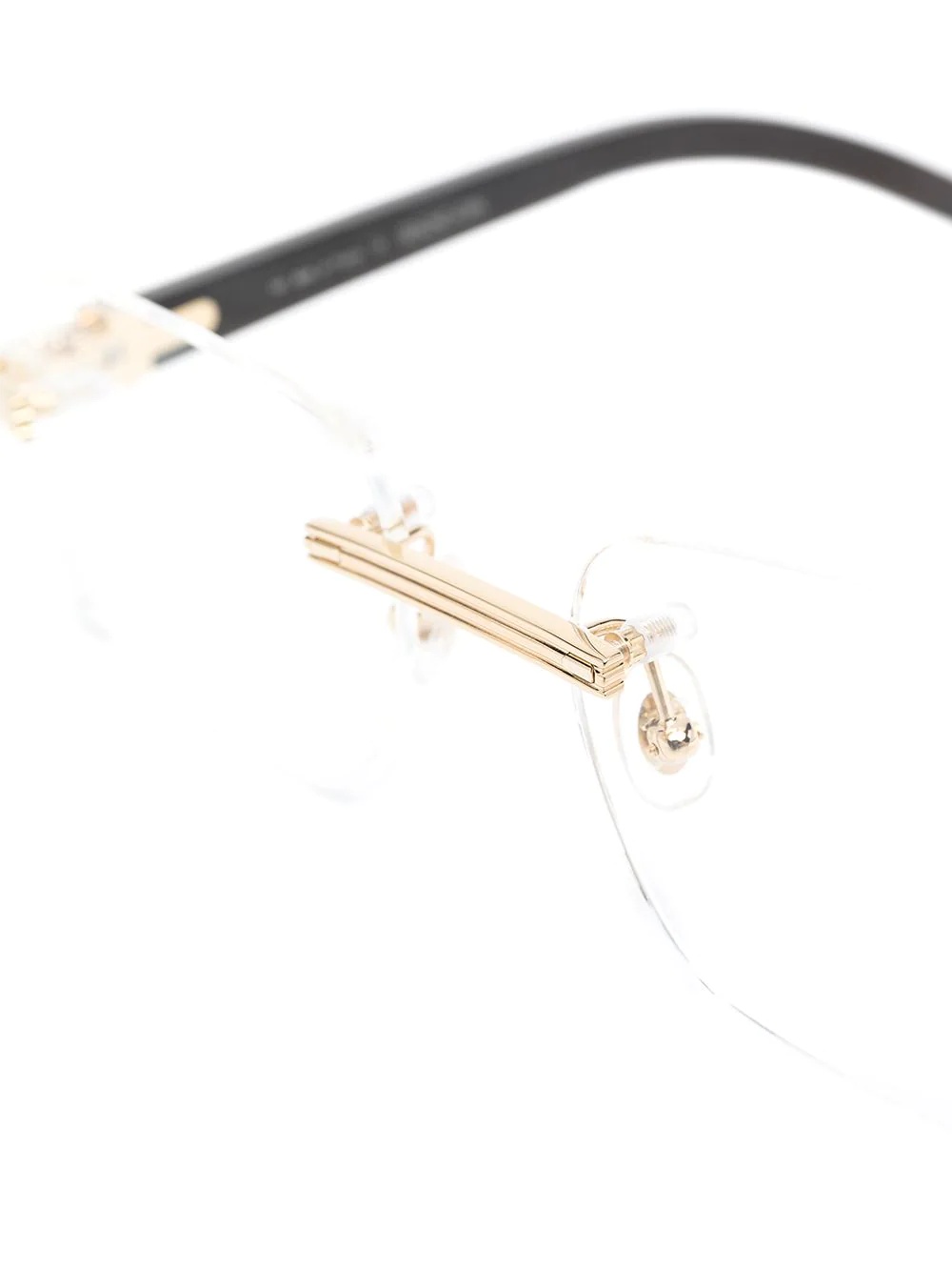 rimless square-frame glasses - 3