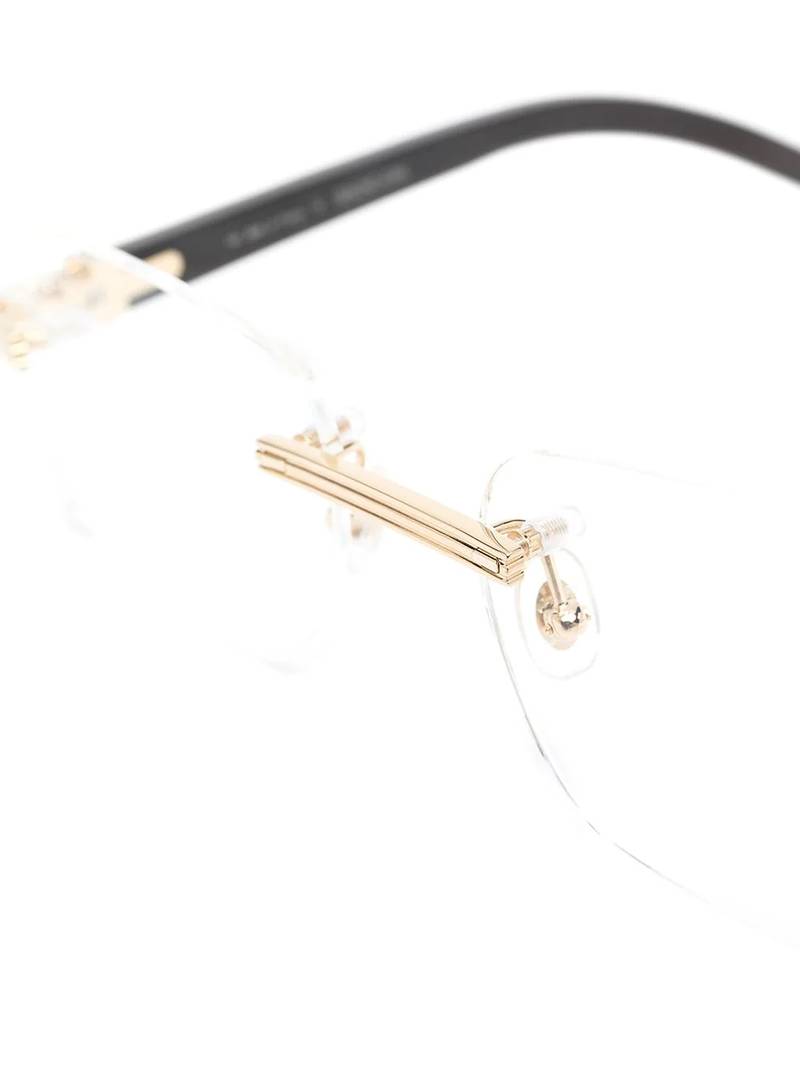 rimless square-frame glasses 3