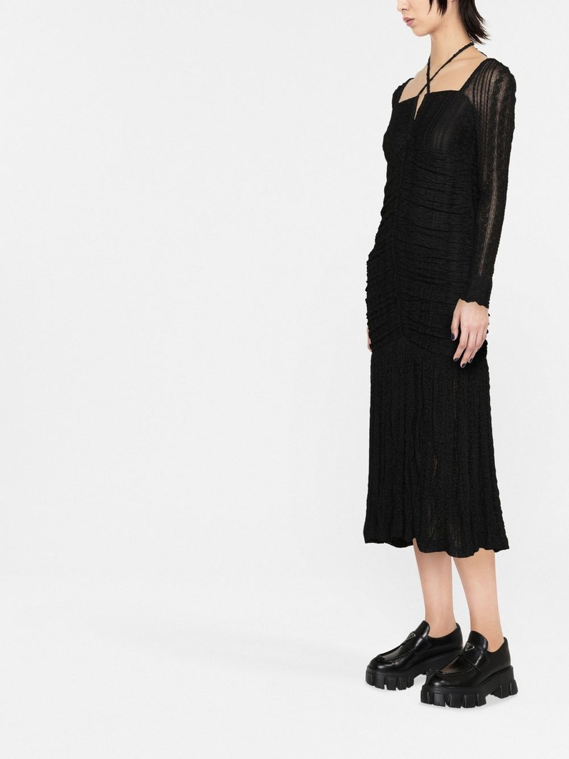 halterneck ruched dress 4