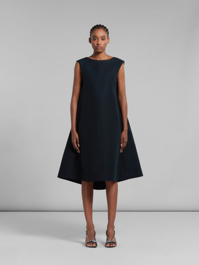 Marni BLACK COTTON CADY COCOON DRESS outlook