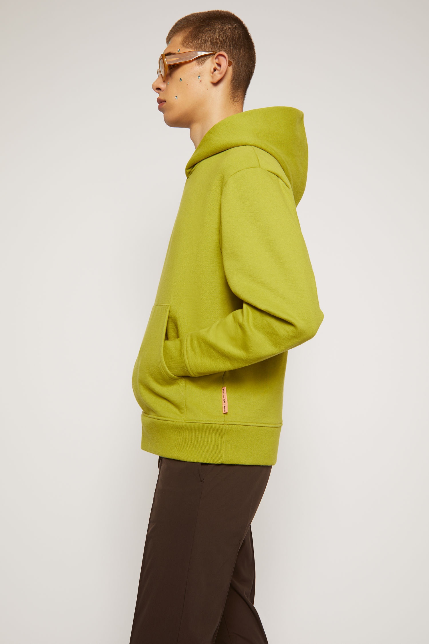 Classic fit hooded sweatshirt sage green - 3