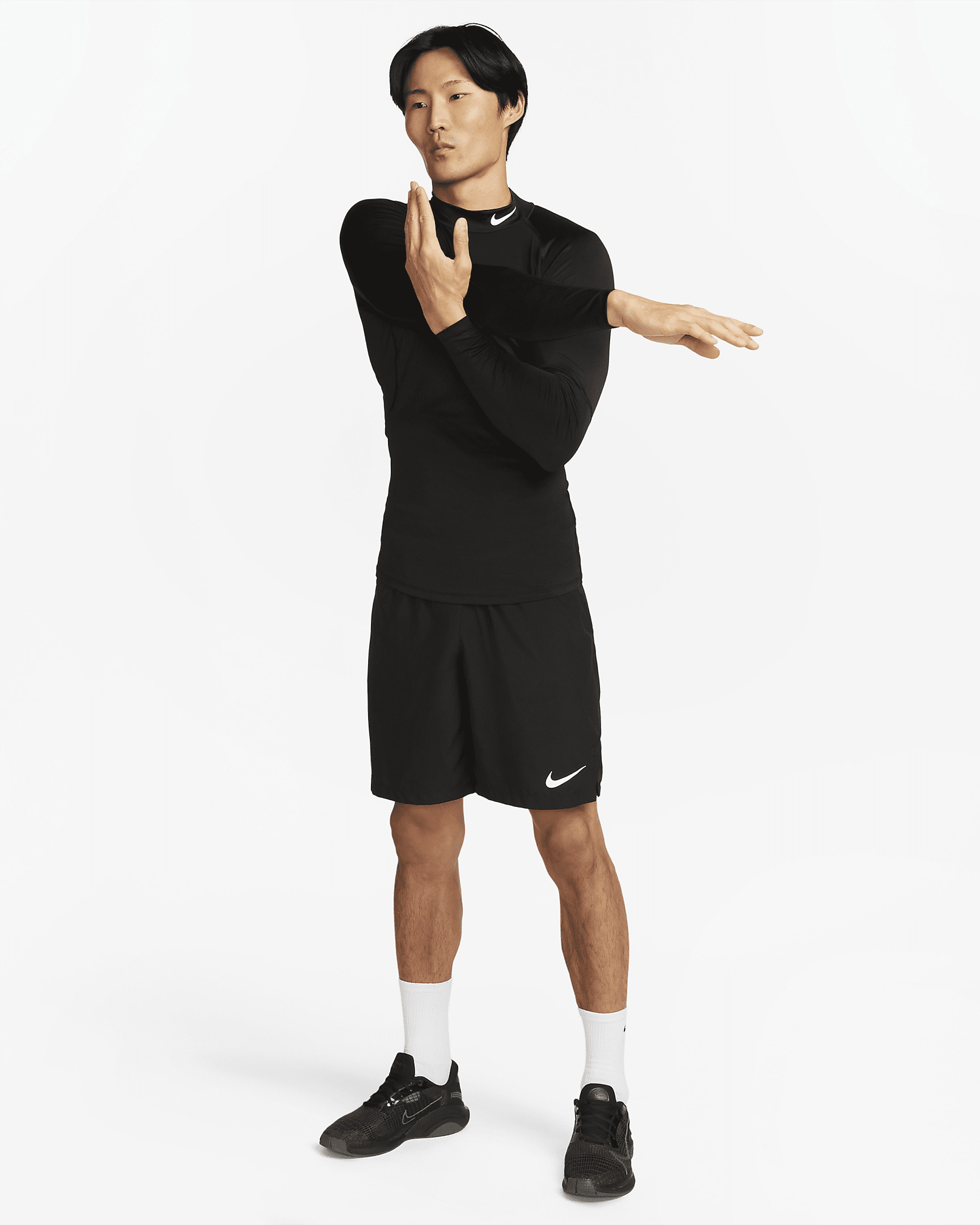Nike Pro Men's Dri-FIT Fitness Mock-Neck Long-Sleeve Top - 5