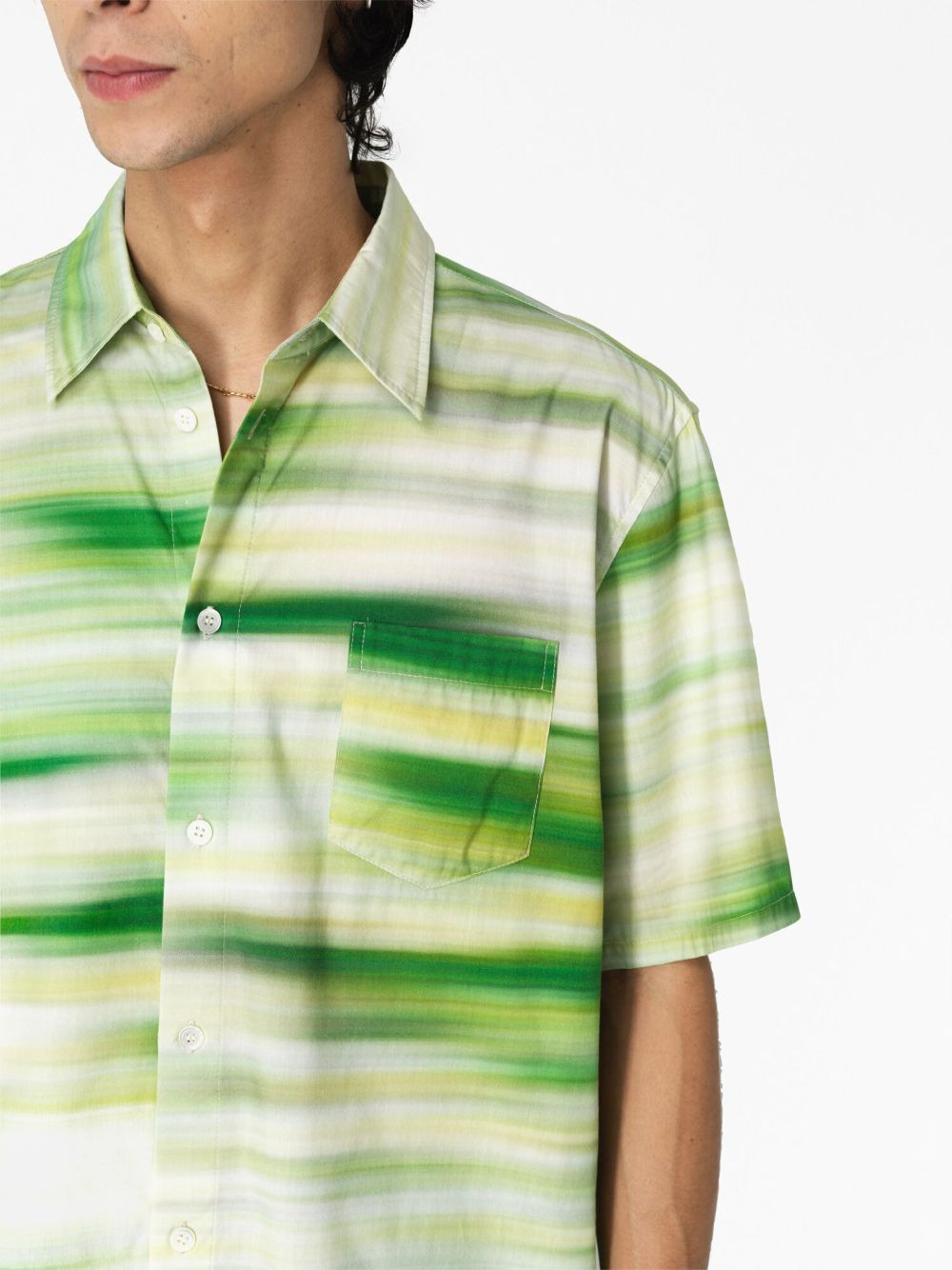 abstract-pattern short-sleeve shirt - 7
