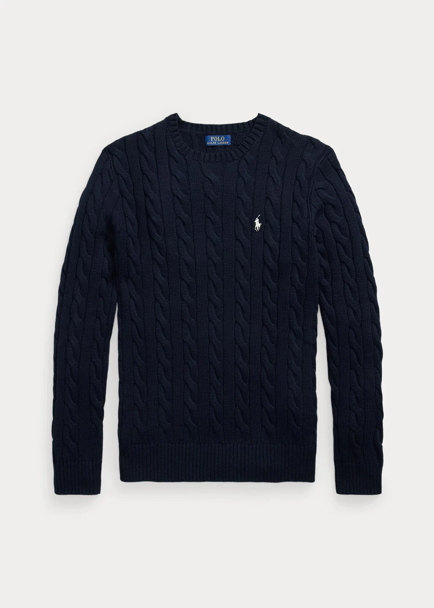 Cable-Knit Cotton Sweater - 1