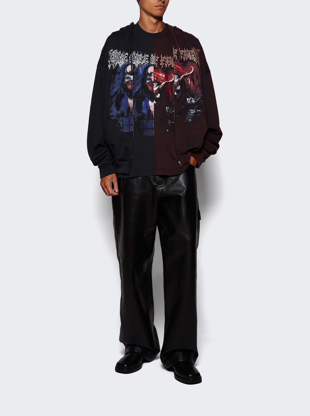 Cut-up Oversized Tee Black And Red - 5