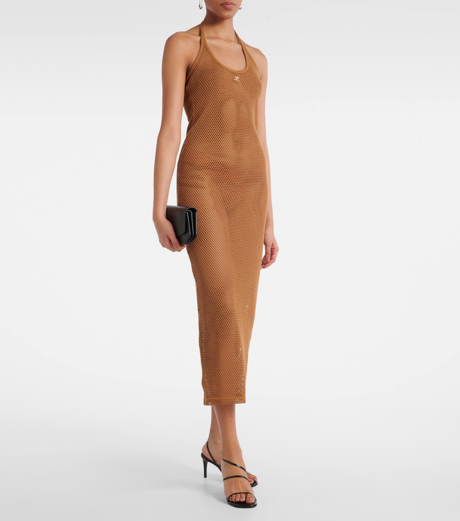 Sheer cotton mesh midi dress - 2