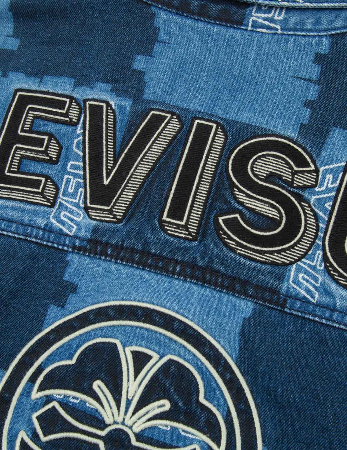 Allover Check Pattern Print Denim Shirt Jacket - 12