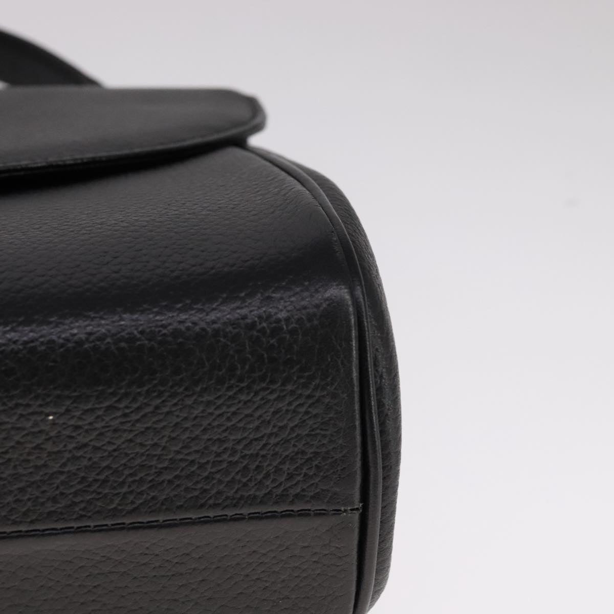 Burberry Hand Bag Leather Black - 11