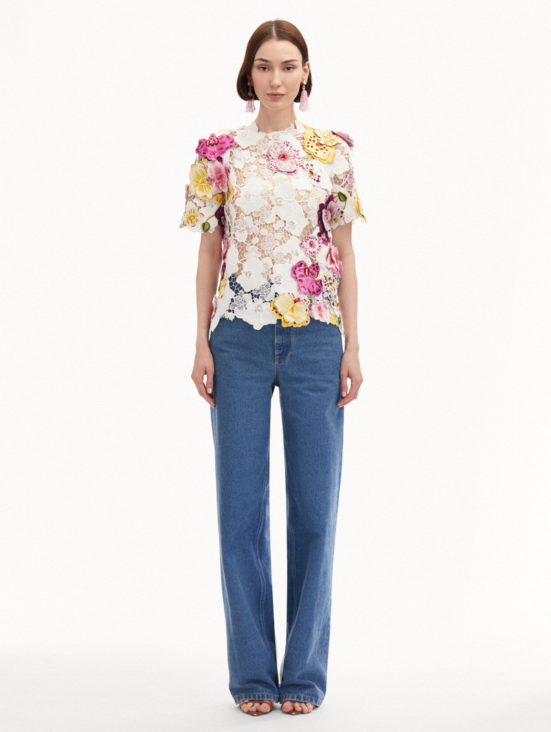 ORCHID EMBROIDERED GUIPURE BLOUSE 3