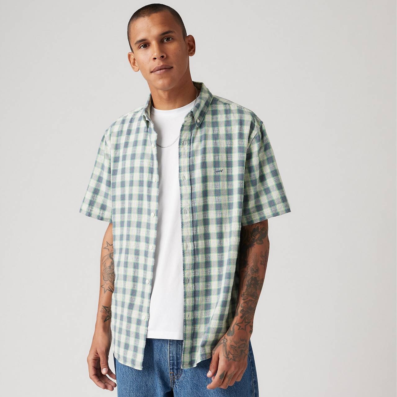 SHORT SLEEVE AUTHENTIC BUTTON-DOWN SHIRT - 3