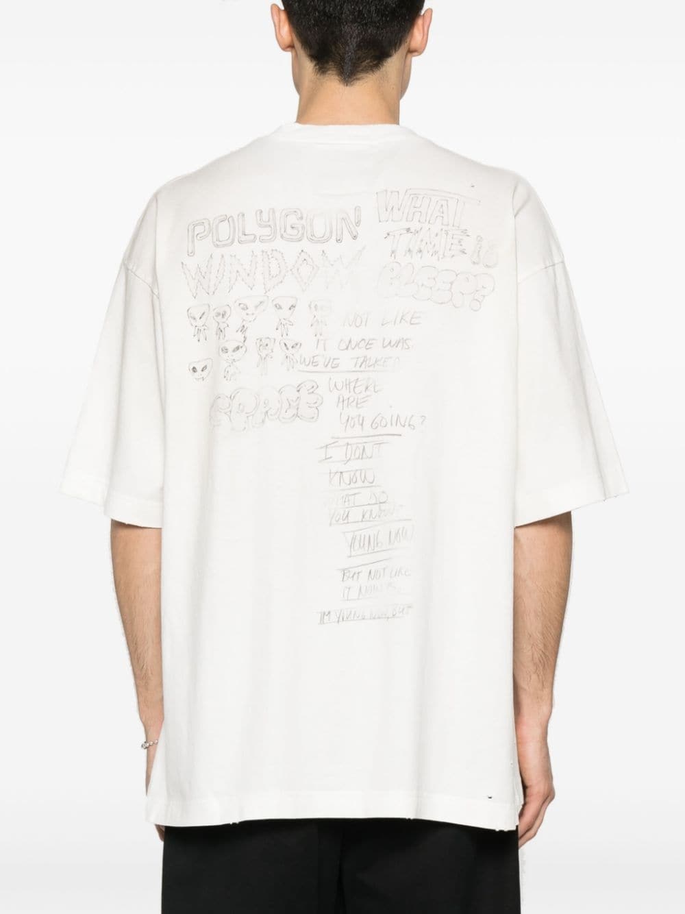 distressed-effect T-shirt - 4