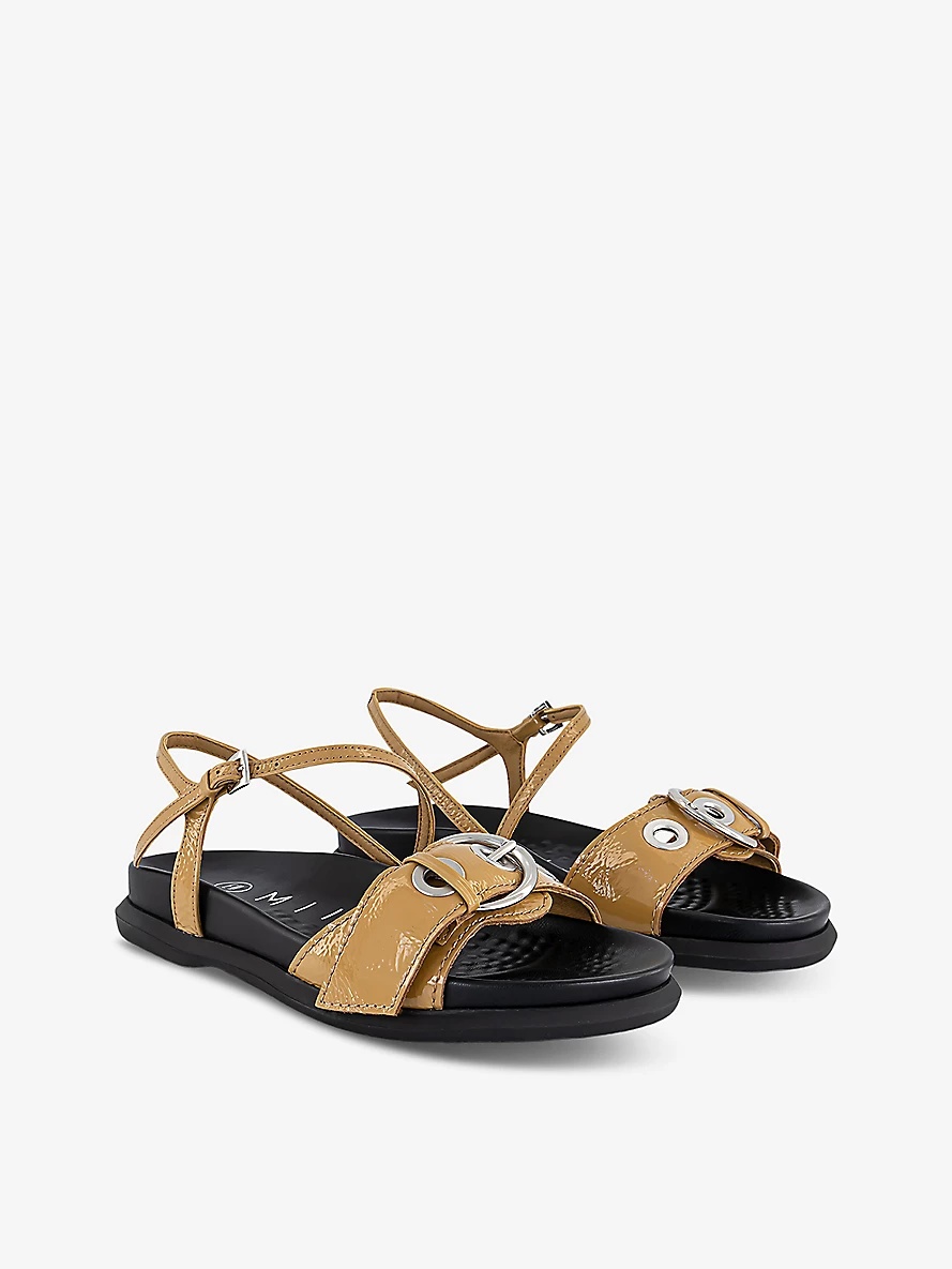 Silba eyelet-strap leather sandals - 3