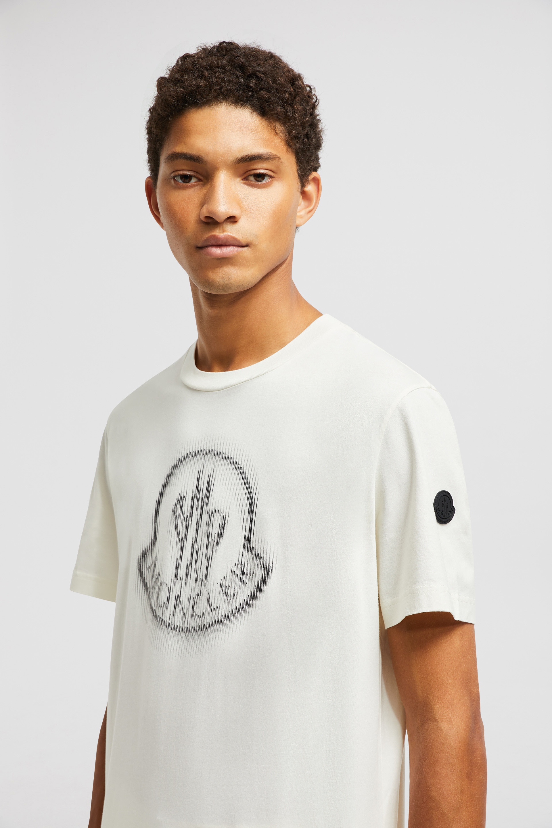 Blurred Logo Cotton T-Shirt - 4