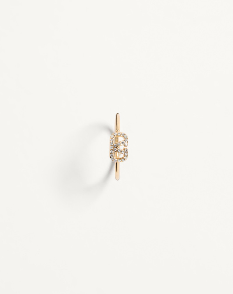 Valentino VLOGO SIGNATURE METAL AND SWAROVSKI® CRYSTAL RING outlook