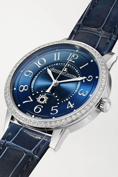 Jaeger-LeCoultre Rendez-Vous Night & Day 34mm medium automatic stainless steel, alligator and diamond watch outlook