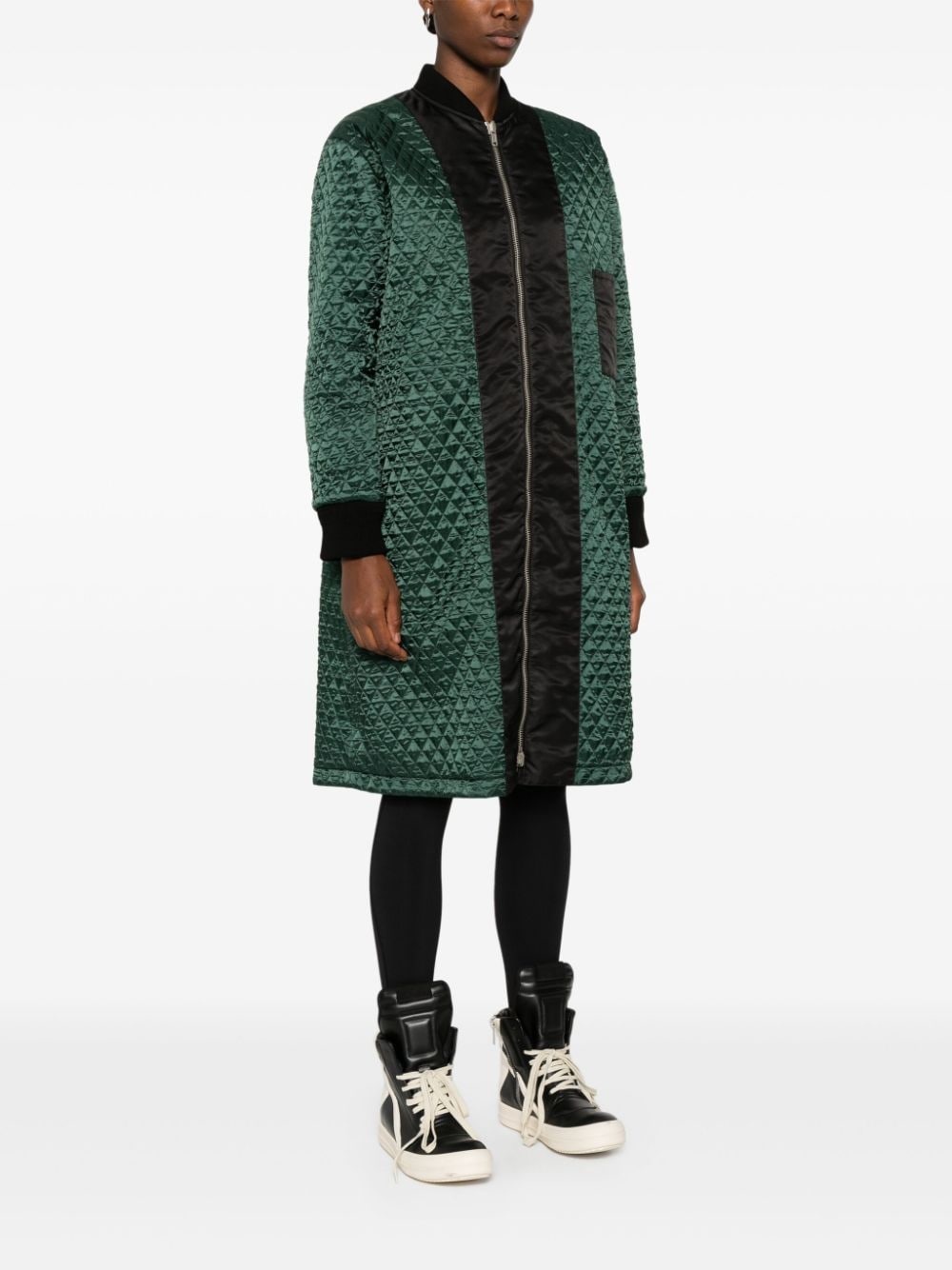 single stitch-logo coat - 3