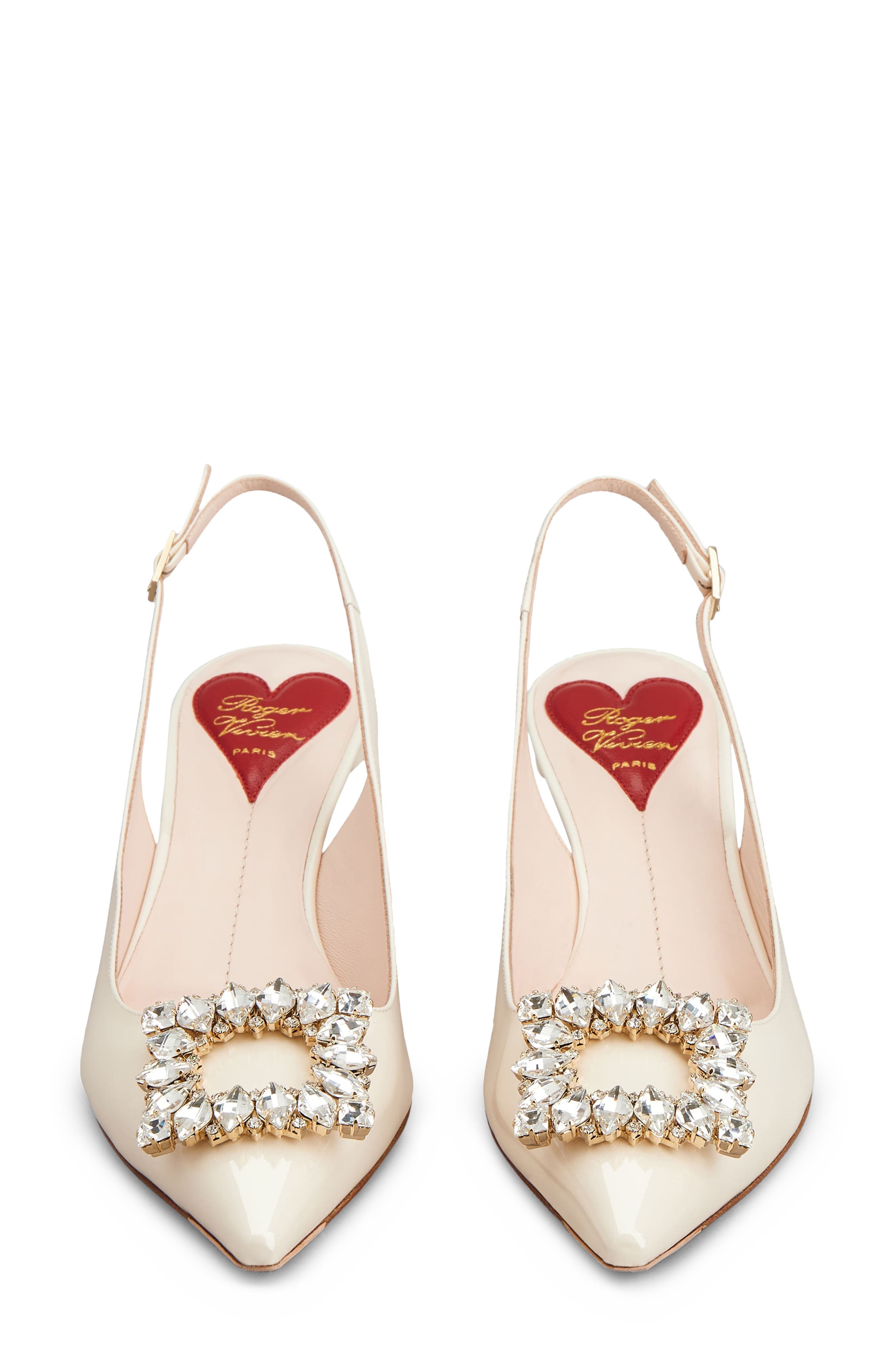 Roger Vivier Virgule Pointed Toe Slingback Pump in Cire at Nordstrom - 3