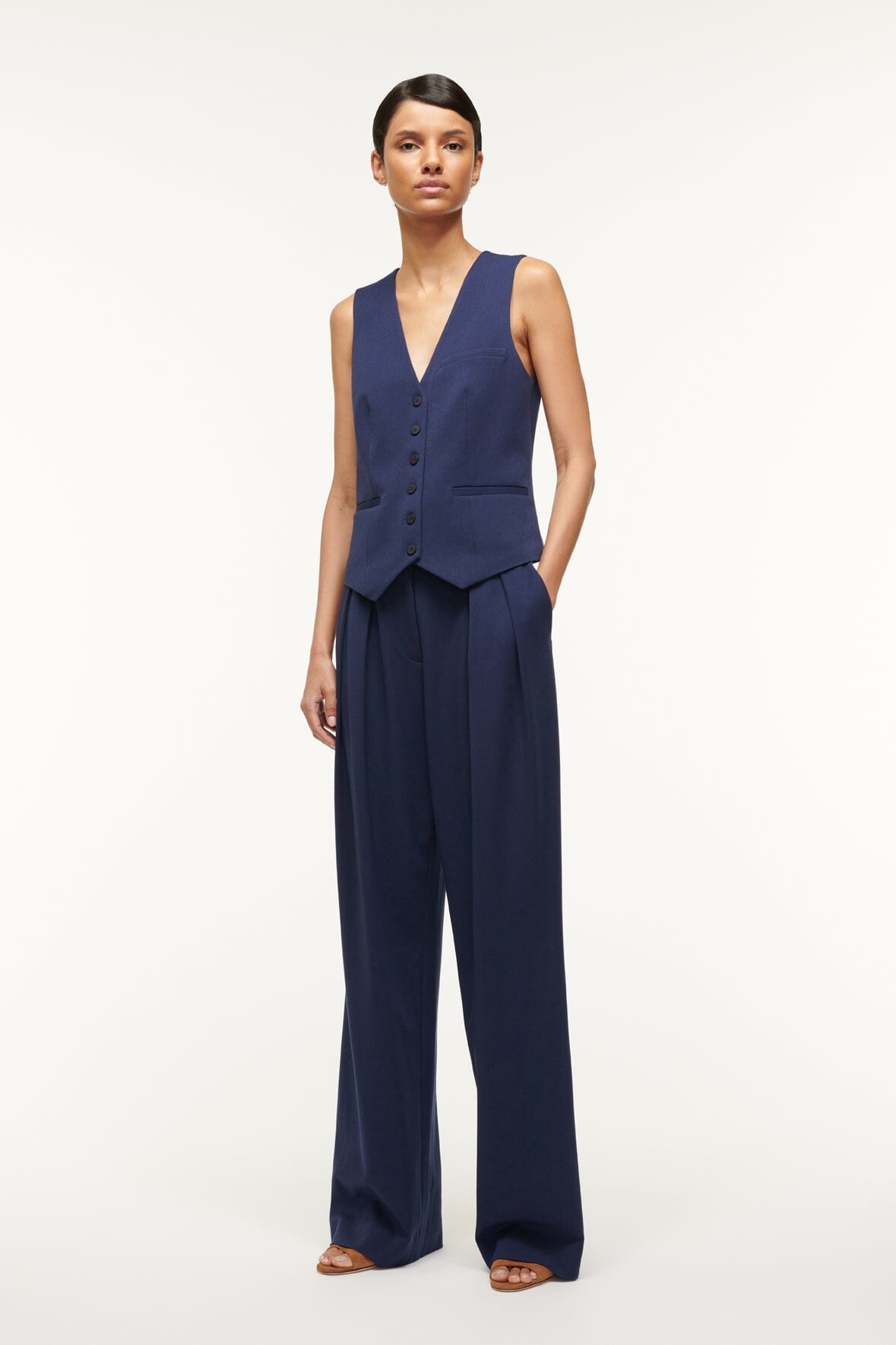 STAUD BRETT VEST NAVY - 3