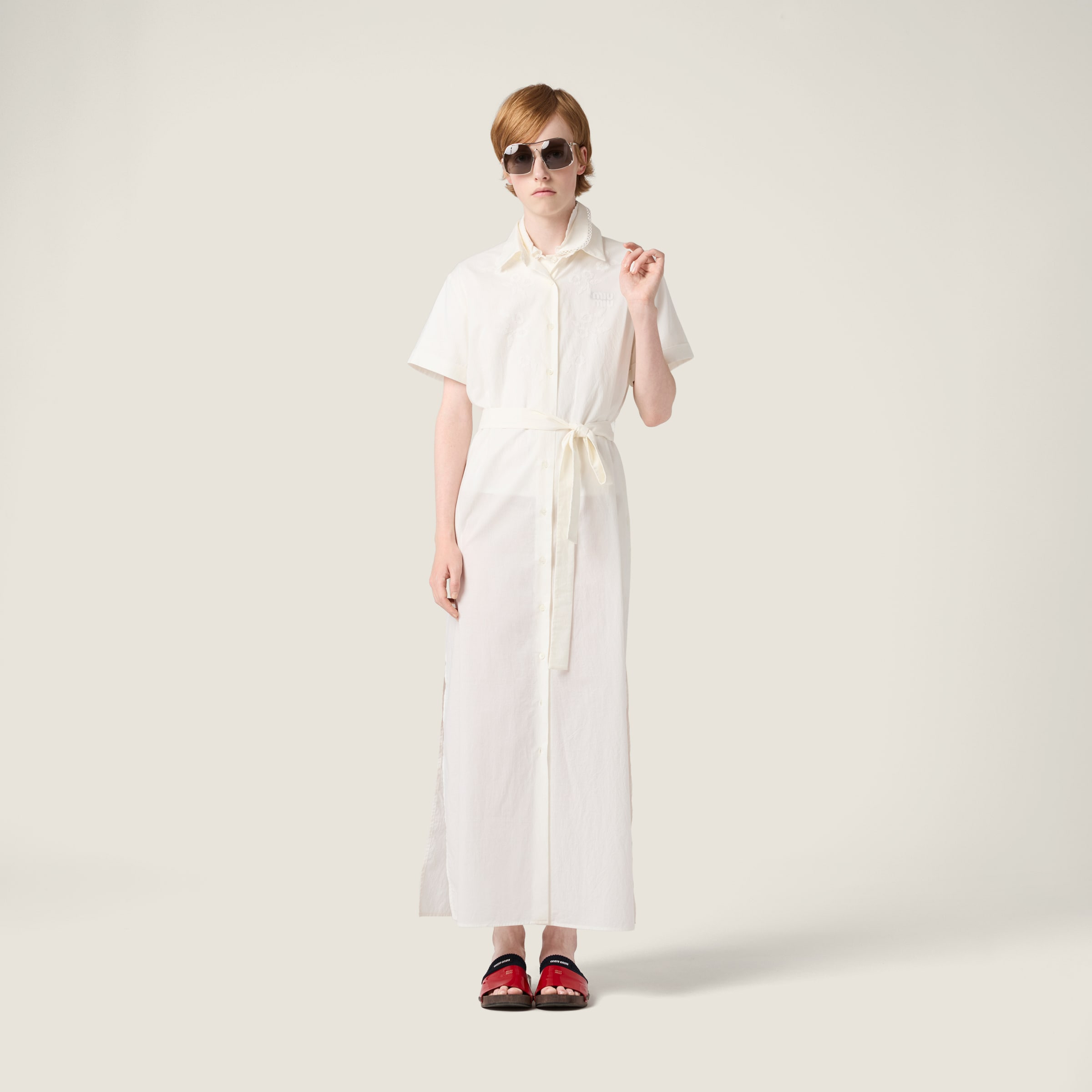 Embroidered batiste maxi-dress - 2