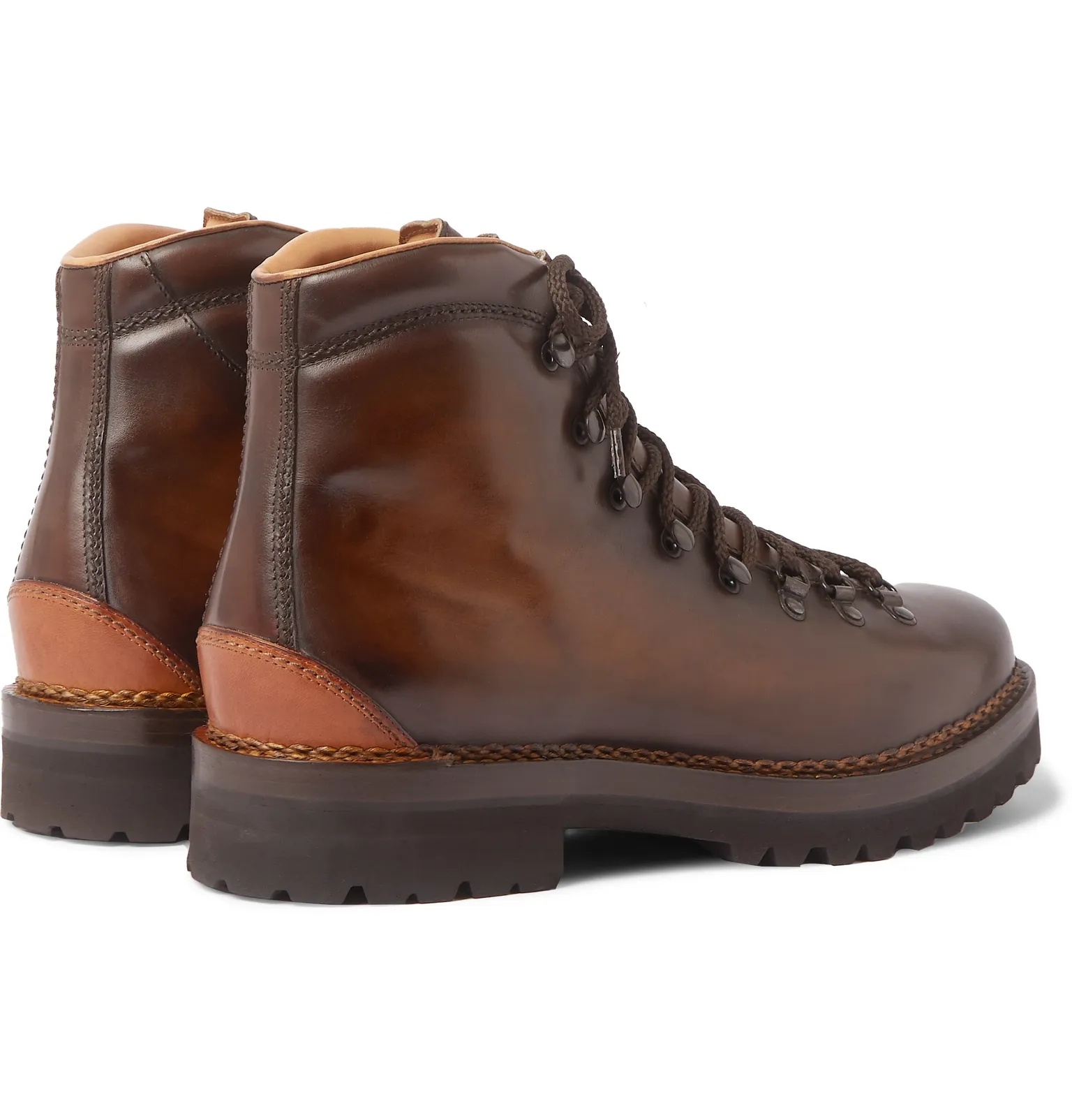 Fidel Burnished-Leather Boots - 5