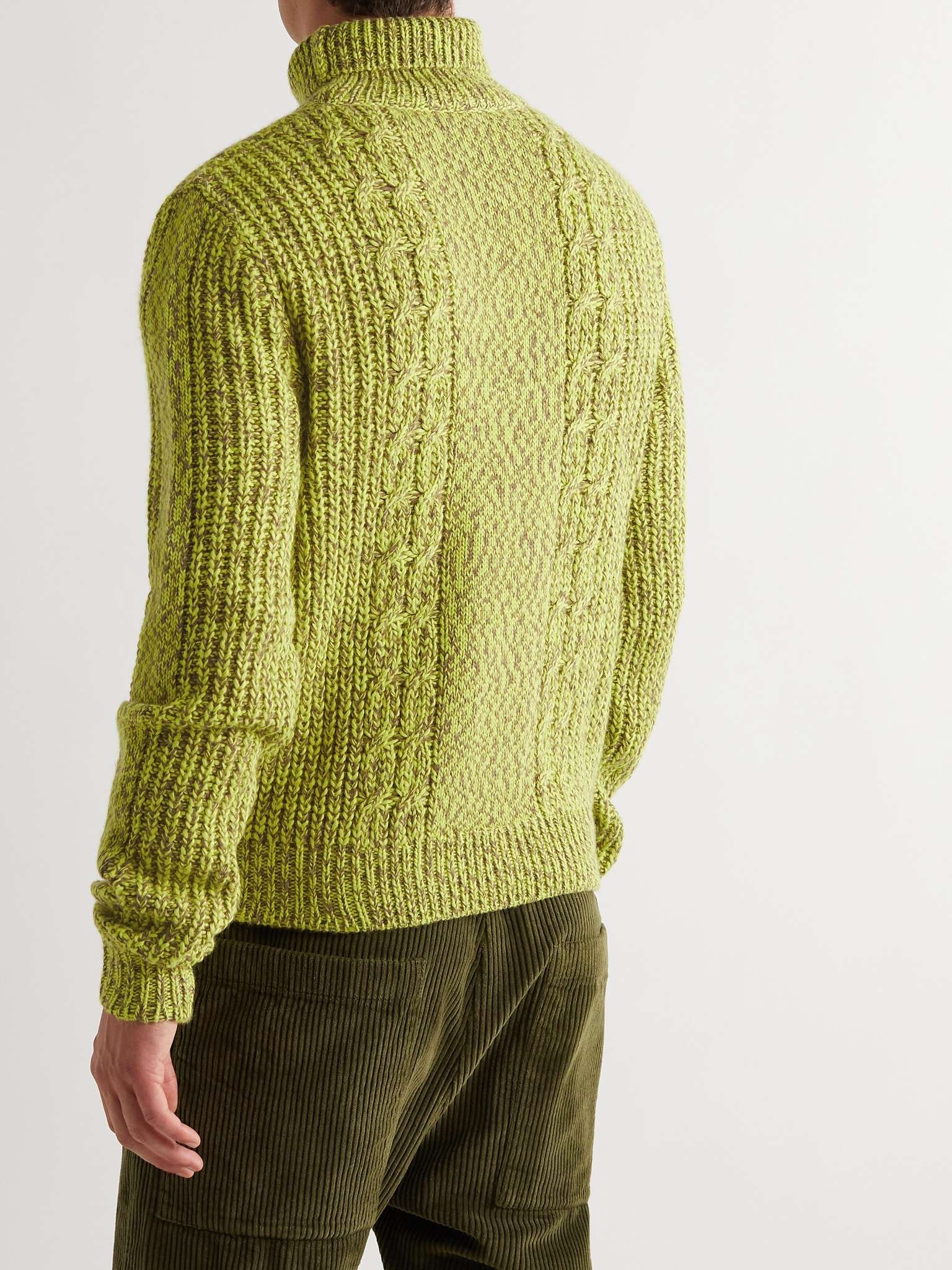 Cable-Knit Wool-Blend Rollneck Sweater - 4