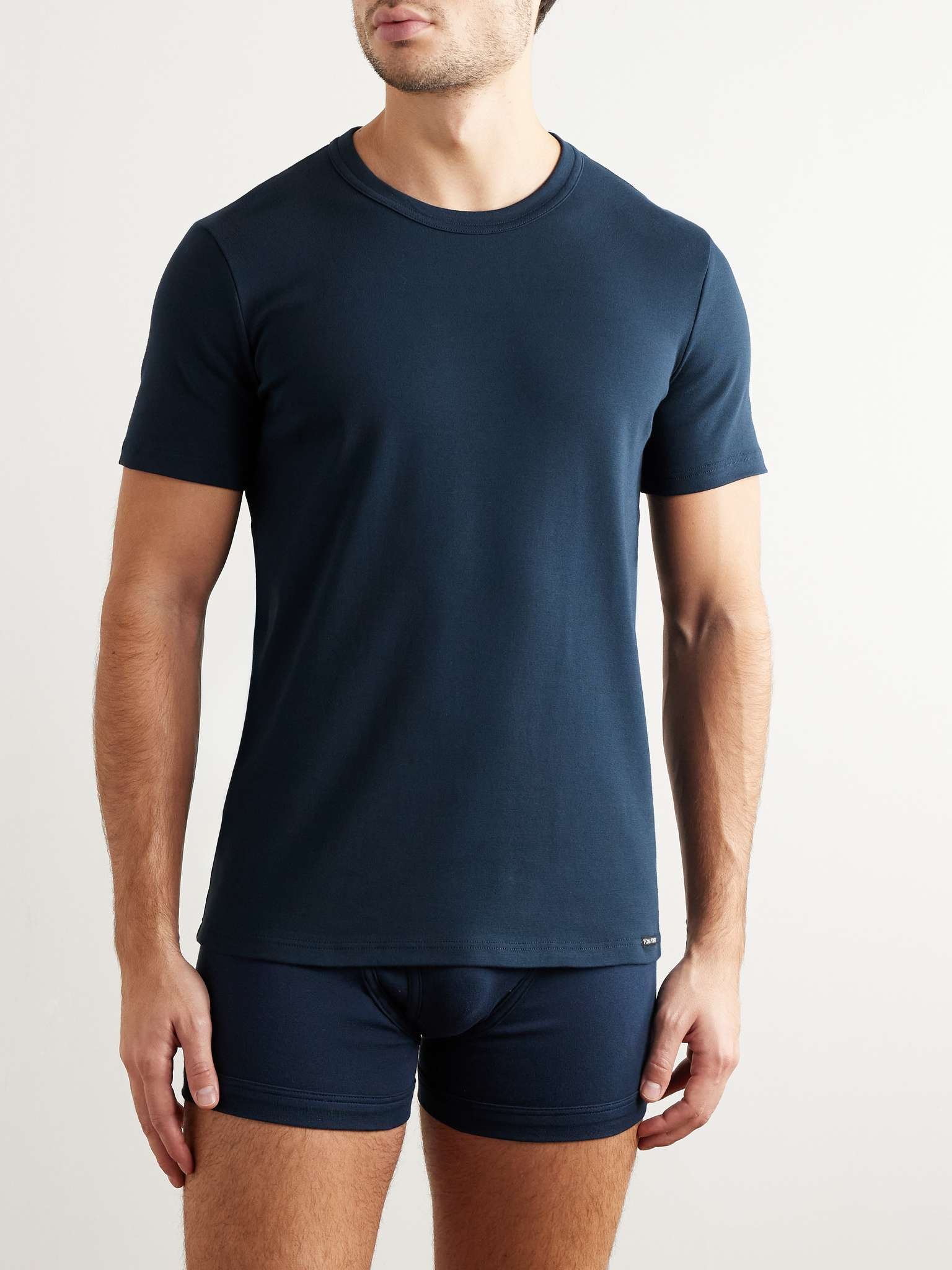 Slim-Fit Stretch-Cotton Jersey T-Shirt - 2