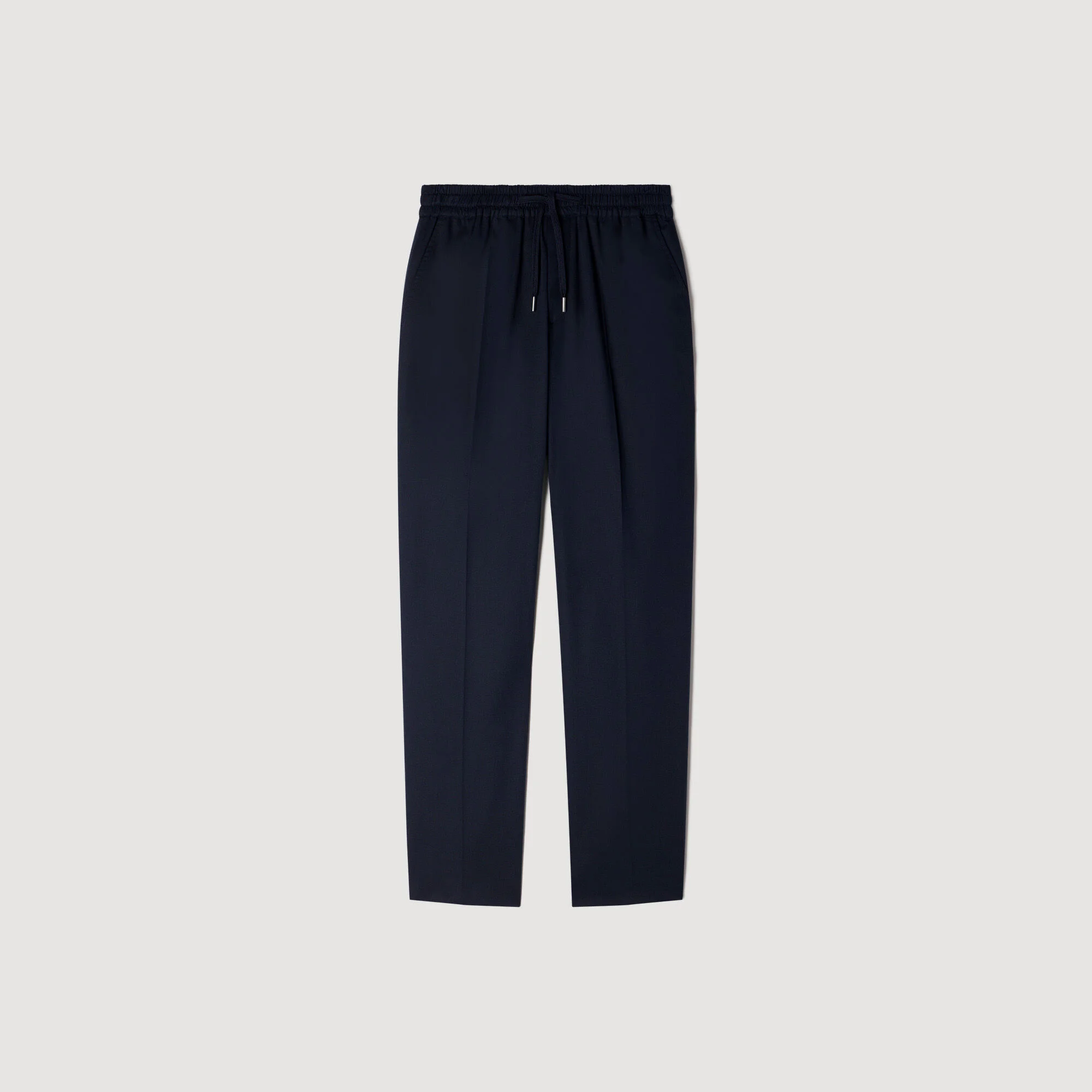 ELASTICATED STRAIGHT-LEG TROUSERS - 1