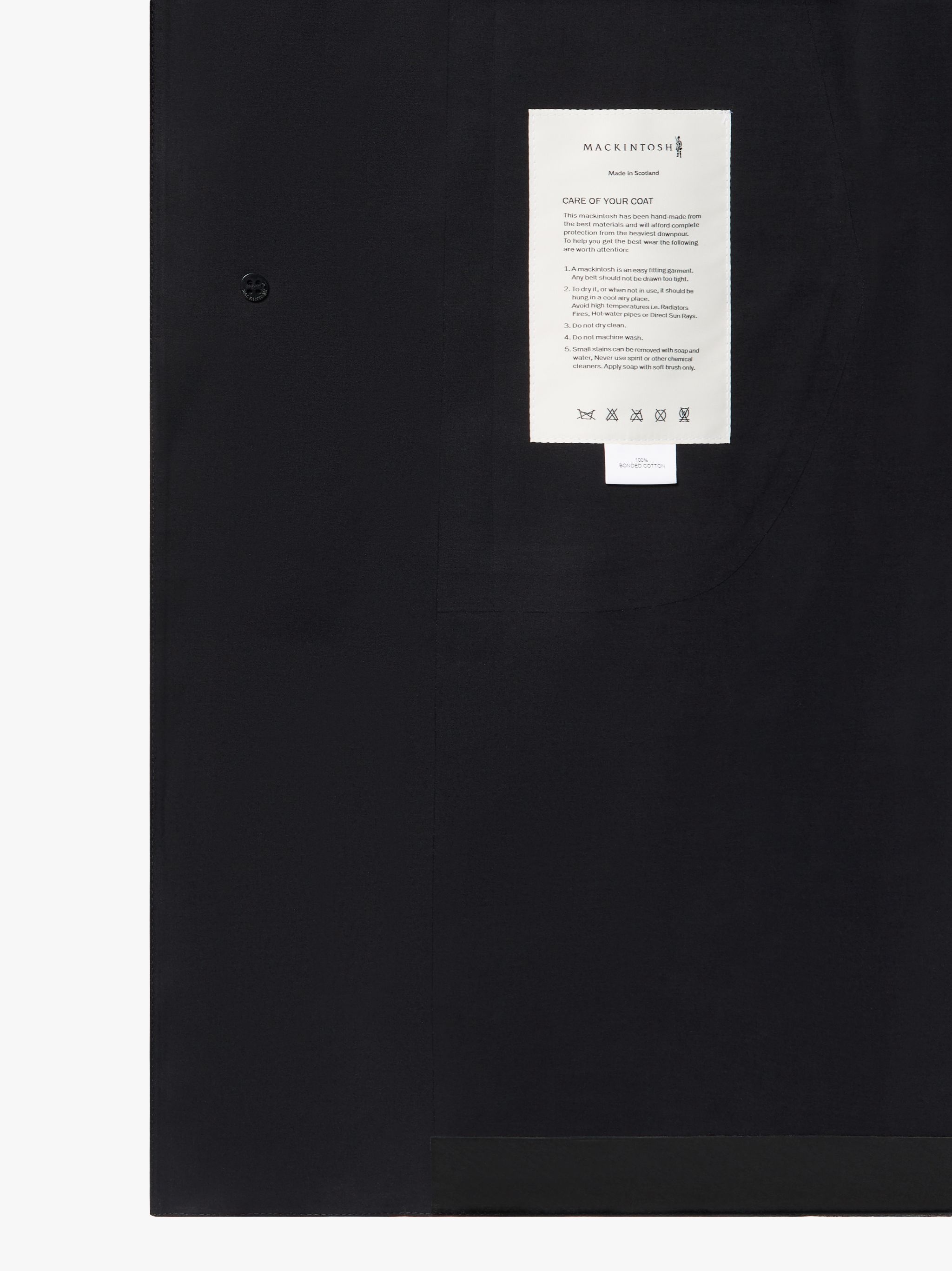 OXFORD BLACK BONDED COTTON 3/4 COAT | GRC-108 - 6