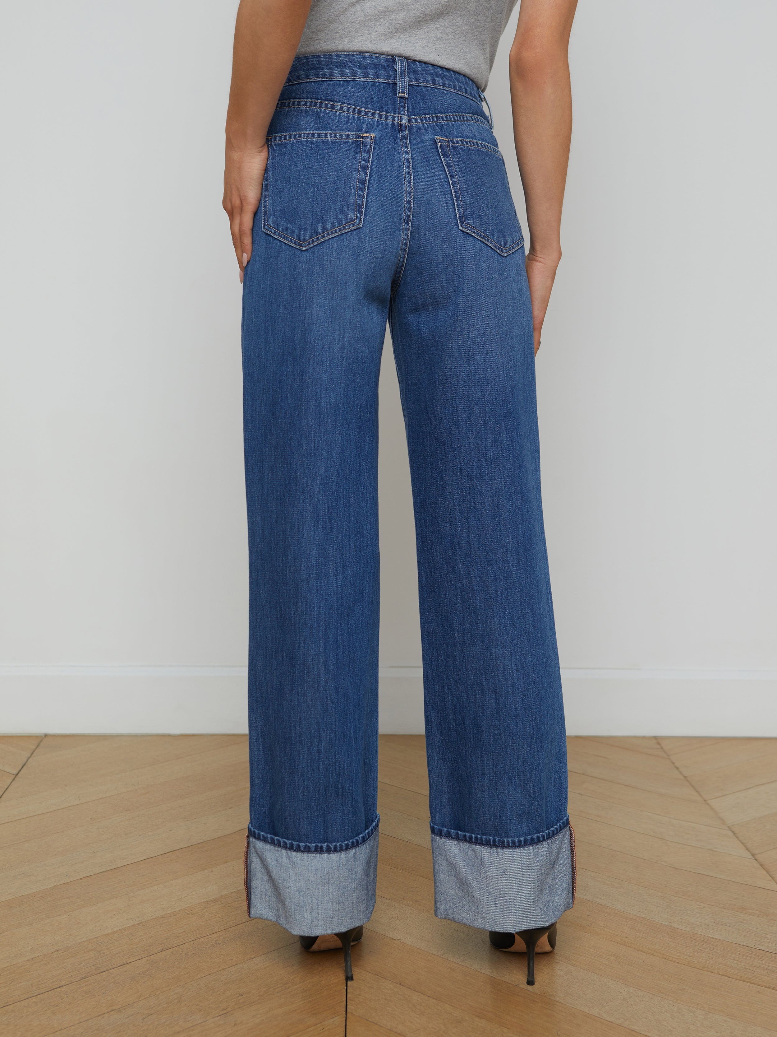 Miley Cuffed Wide-Leg Jean - 5