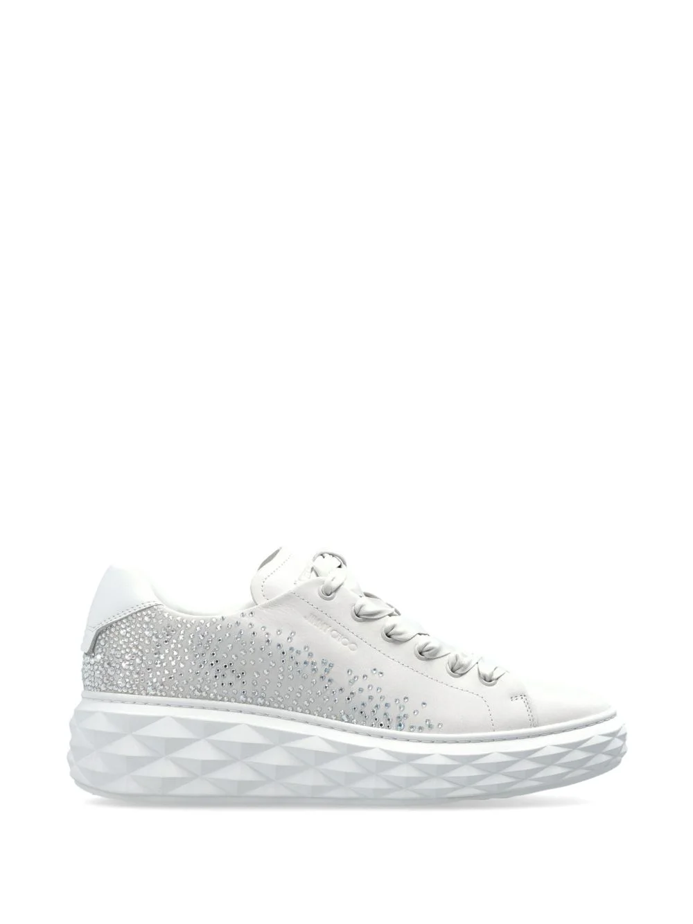 Diamond Light Maxi crystal-embellished leather sneakers - 1