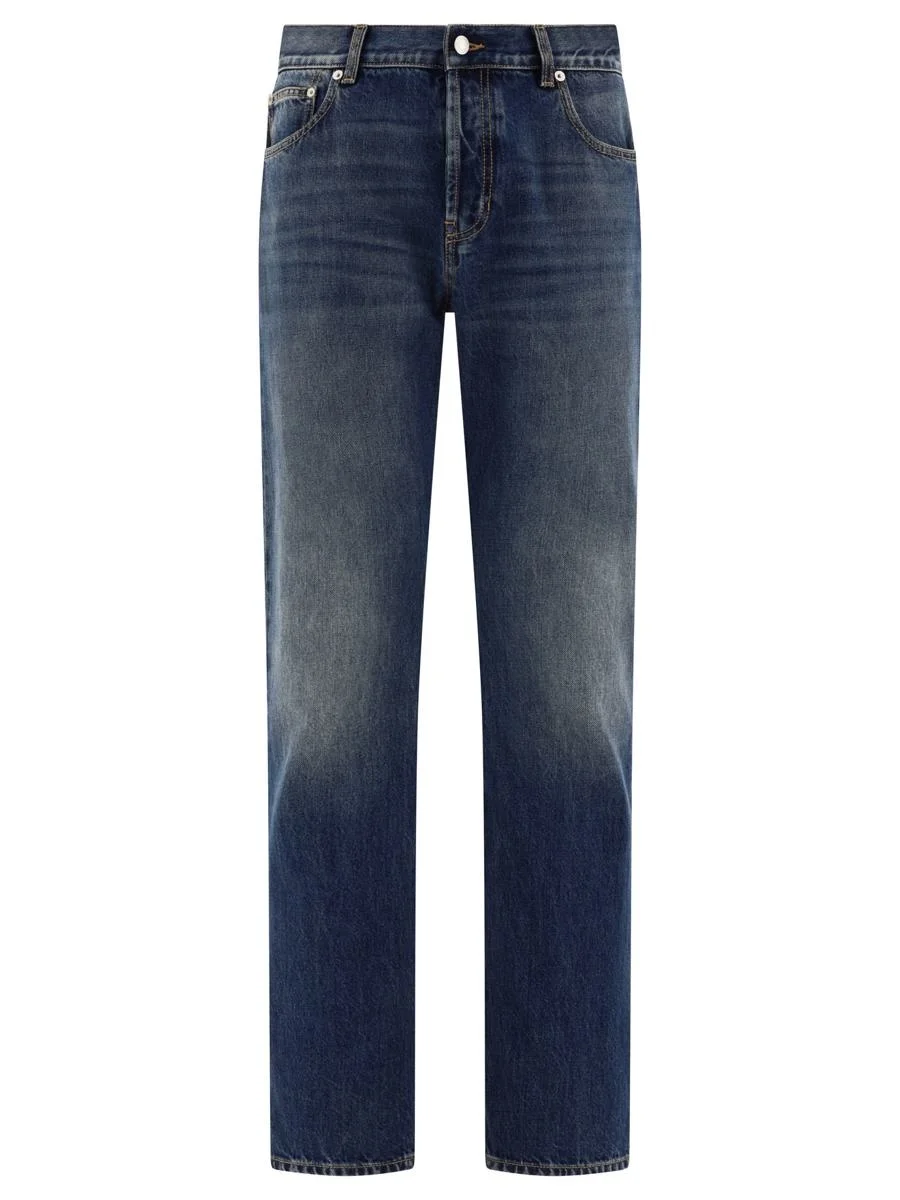 ALEXANDER MCQUEEN JEANS WITH LOGO DETAIL - 1