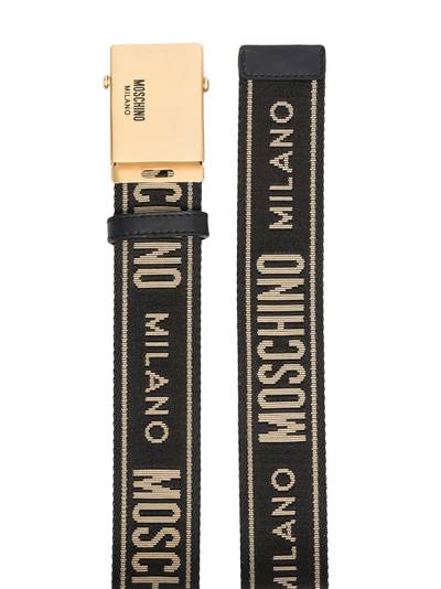 Moschino grosgrain logo belt outlook