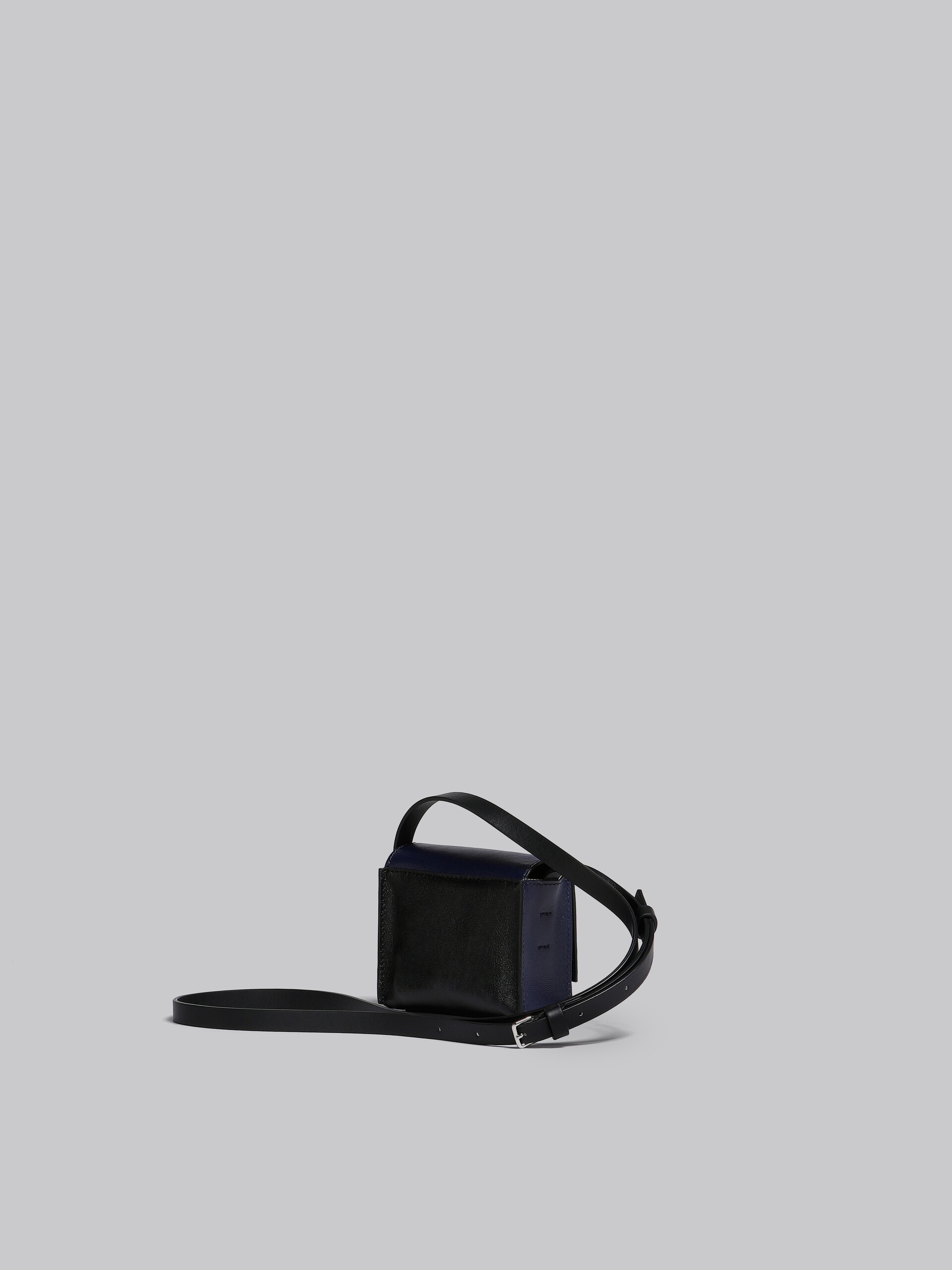BLUE AND BLACK LEATHER CROSSBODY BAG - 3