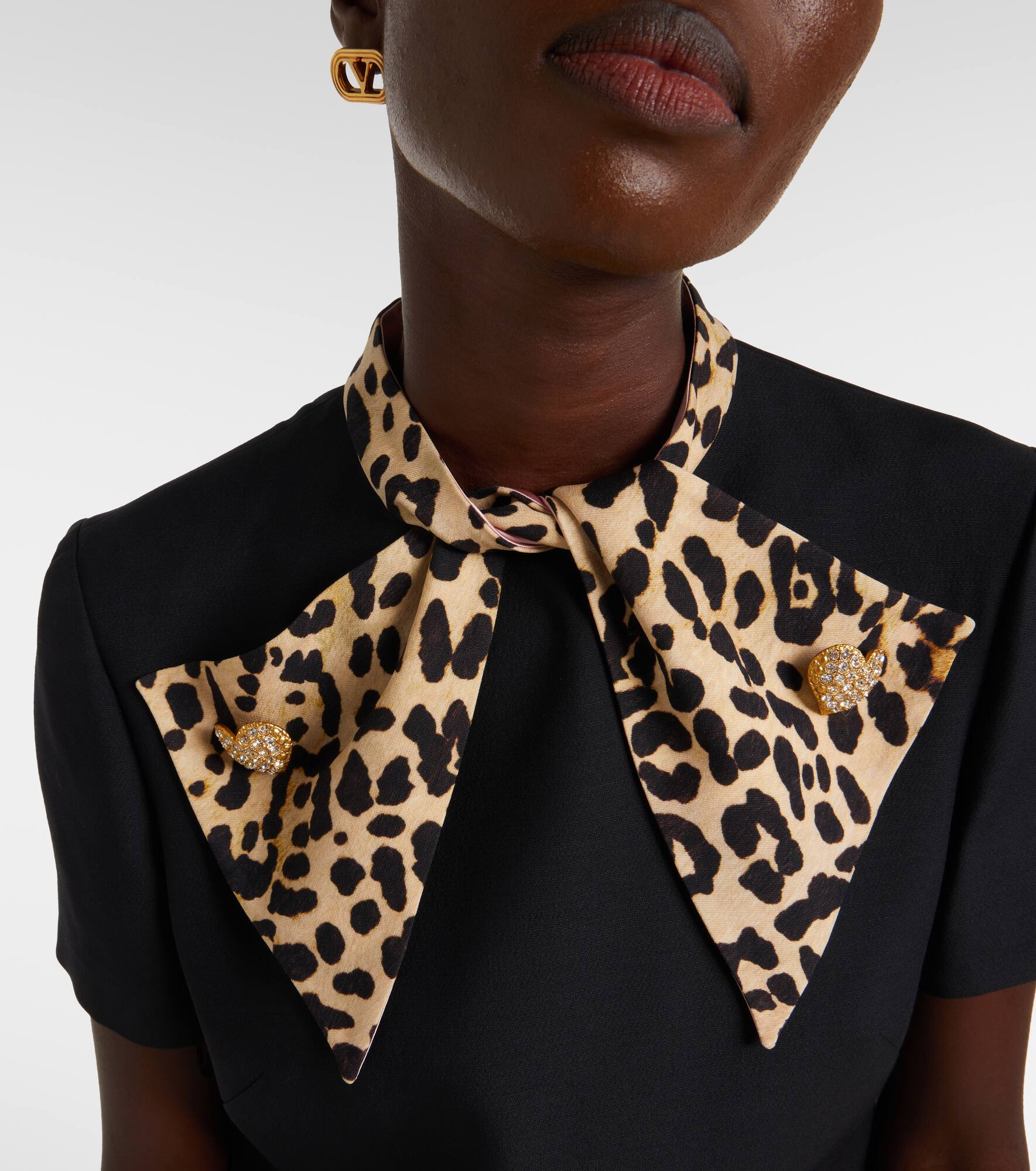 Crepe Couture bow-detail minidress - 4