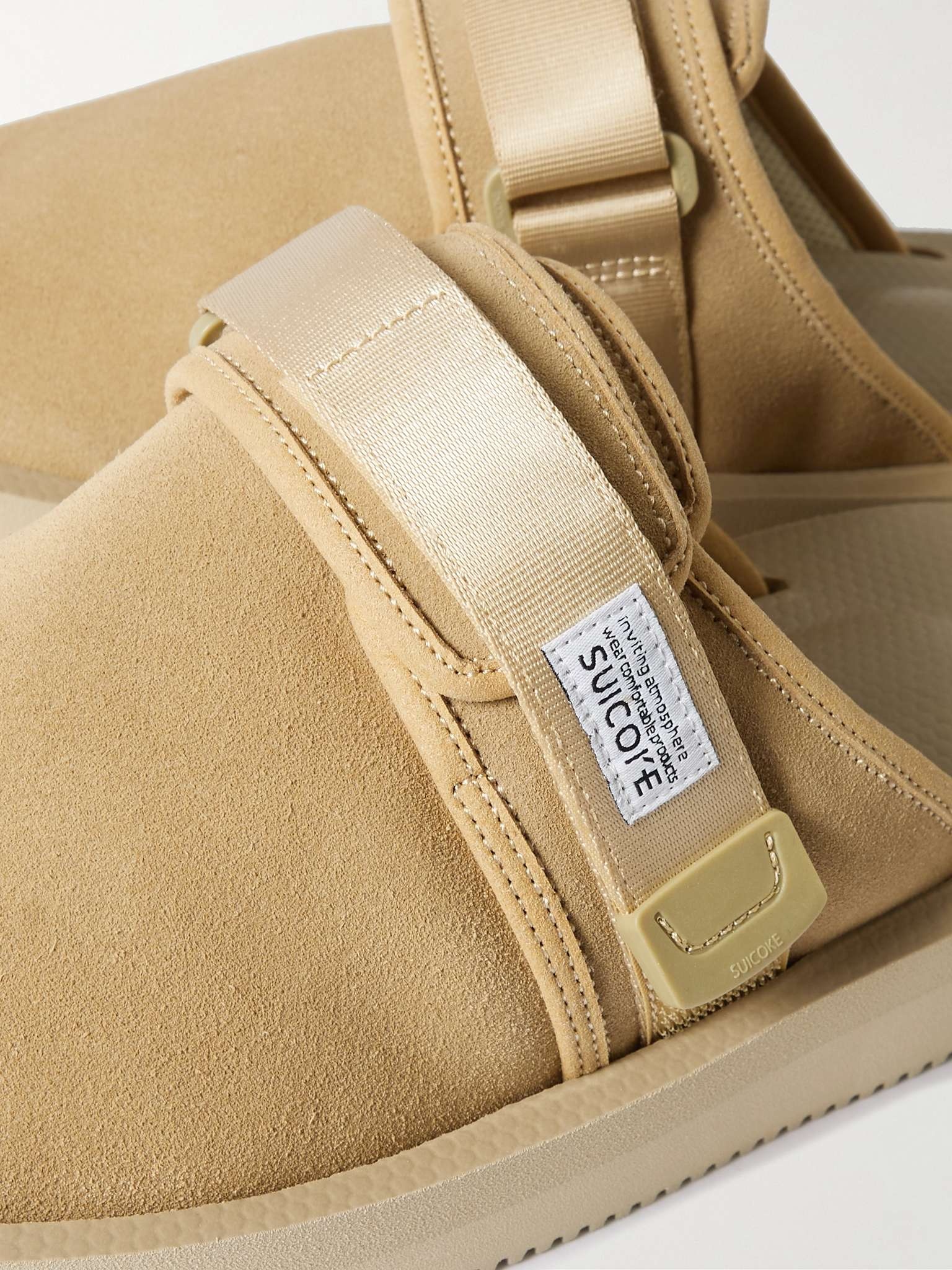 Suicoke ZAVO-VS Webbing-Trimmed Suede Mules | REVERSIBLE