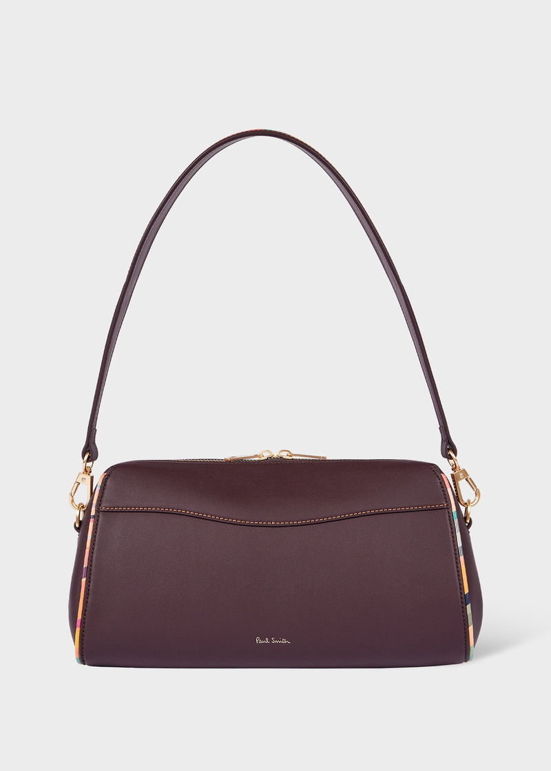 Women's Burgundy Inverted 'Dusky Swirl' Shoulder Bag 1