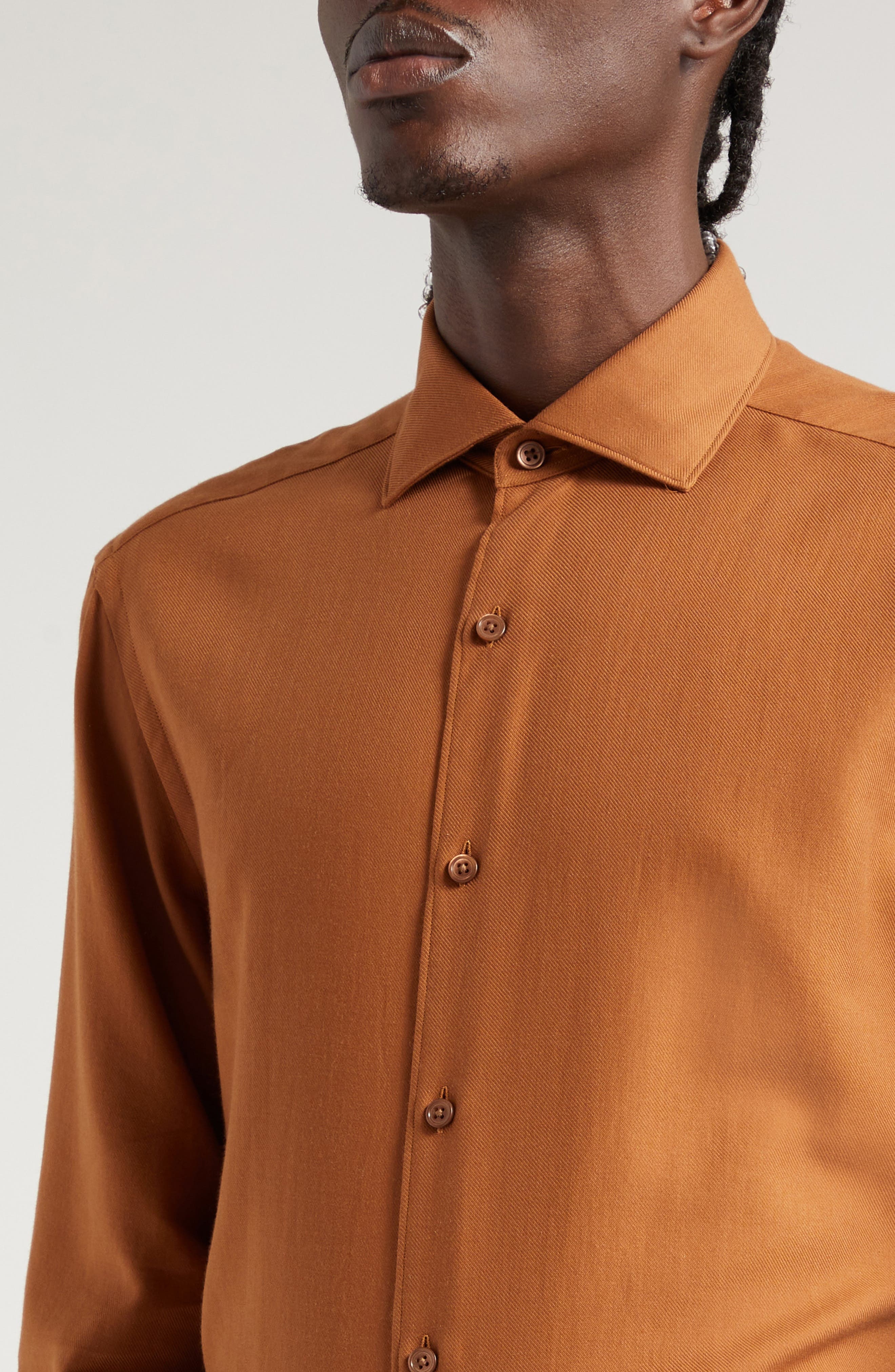Cashco Cotton & Cashmere Button-Up Shirt - 4
