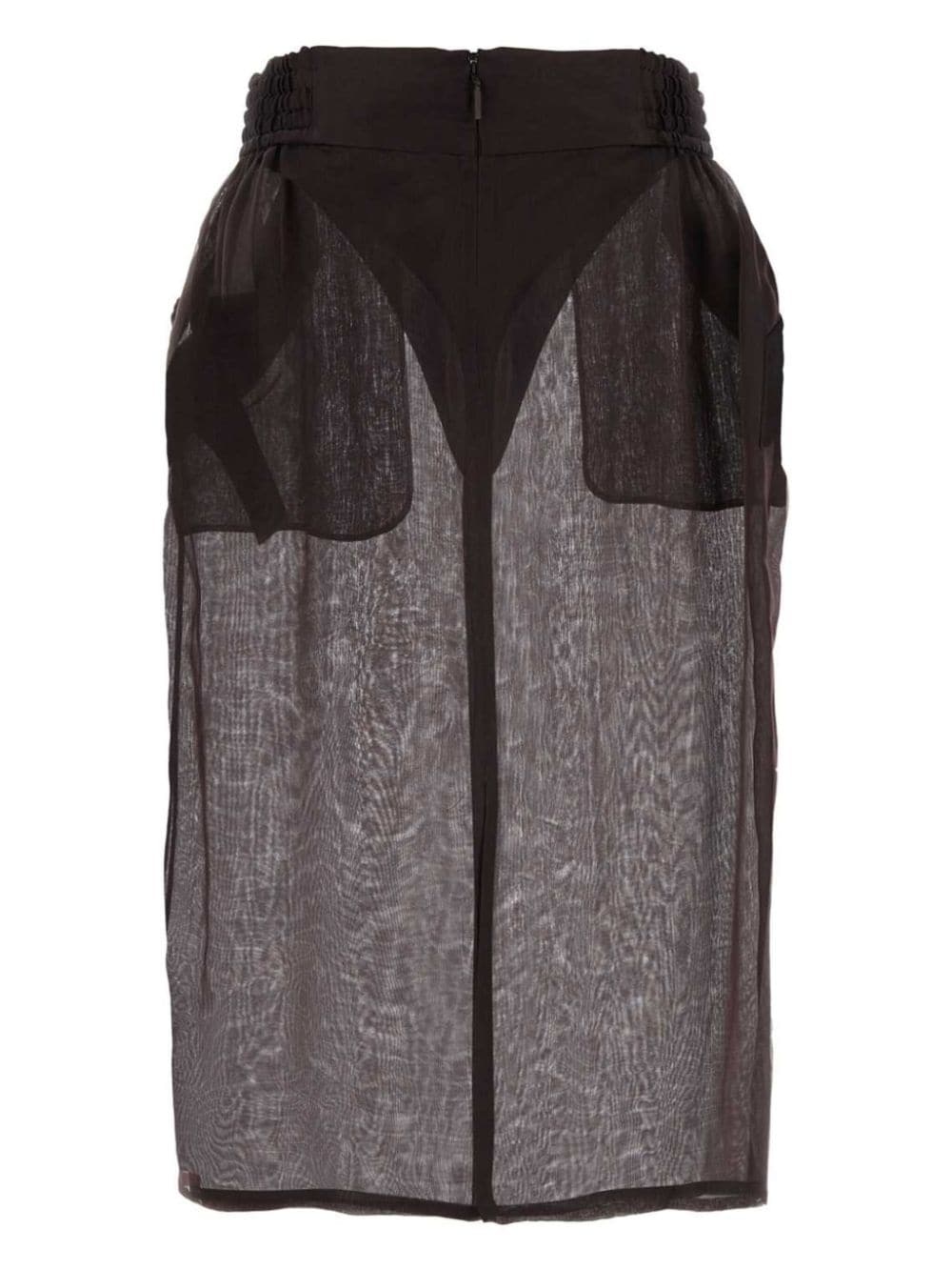 semi-sheer midi skirt - 2
