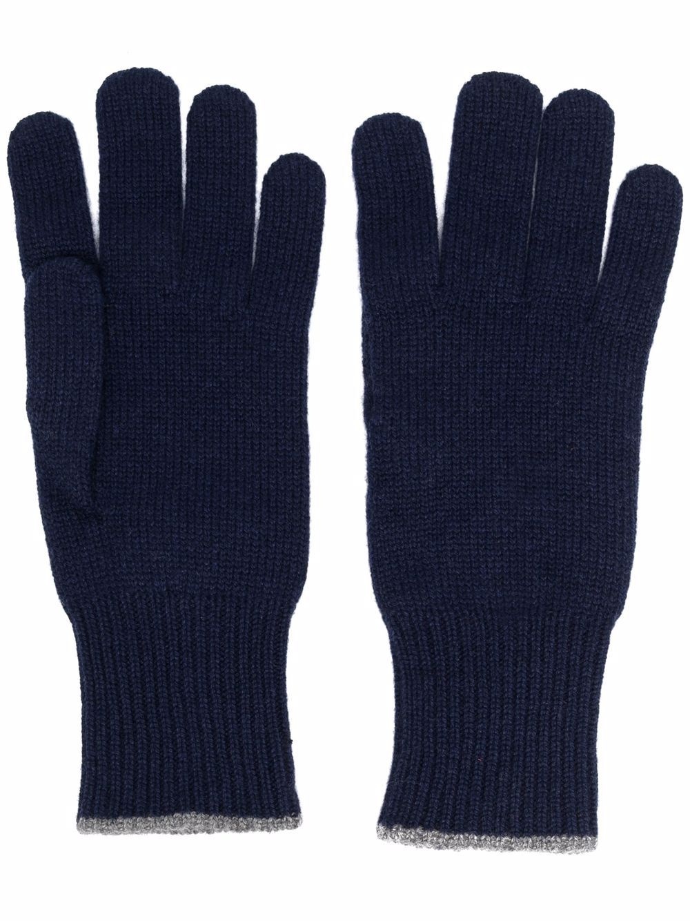 knitted cashmere gloves - 1