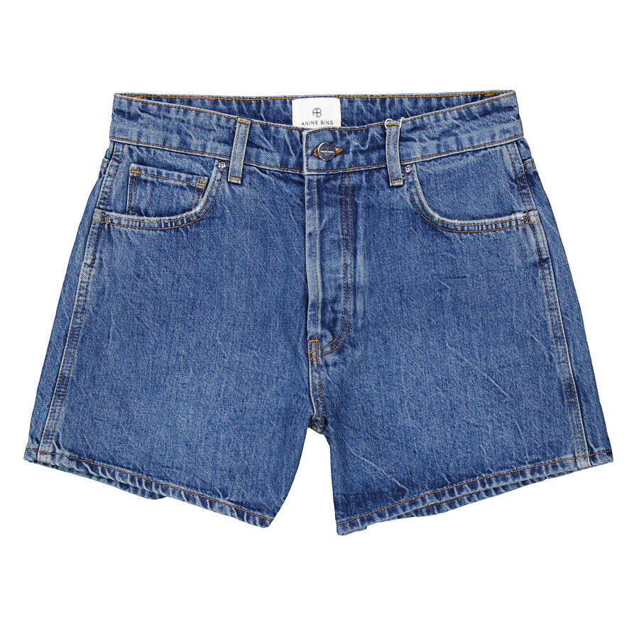 Anine Bing Dalton Denim Shorts - 5